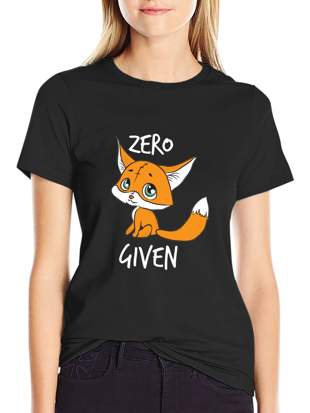 Zero Given Fox Graphic Tee - Unisex Black T-Shirt