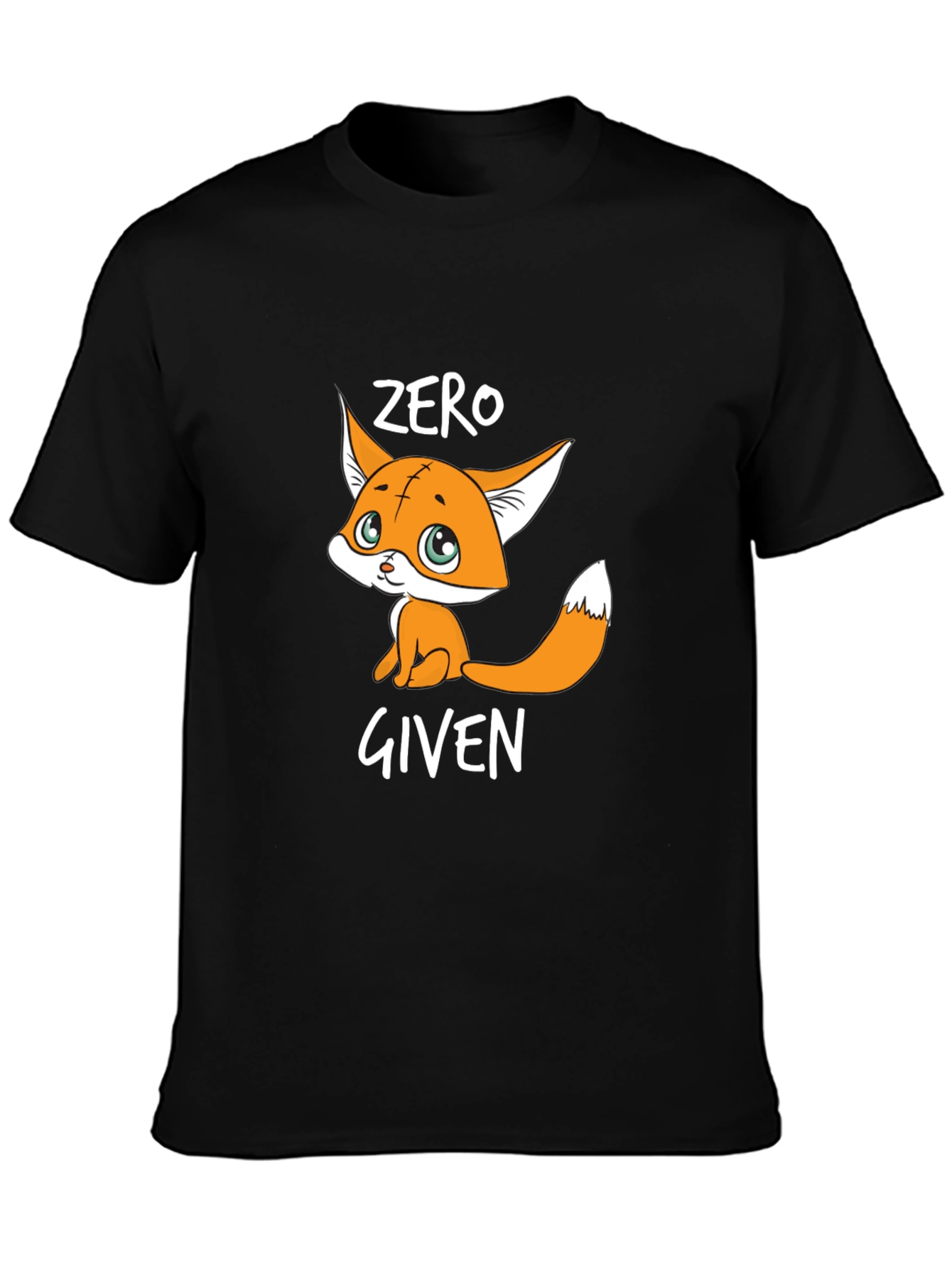 Zero Given Fox Graphic Tee - Unisex Black T-Shirt