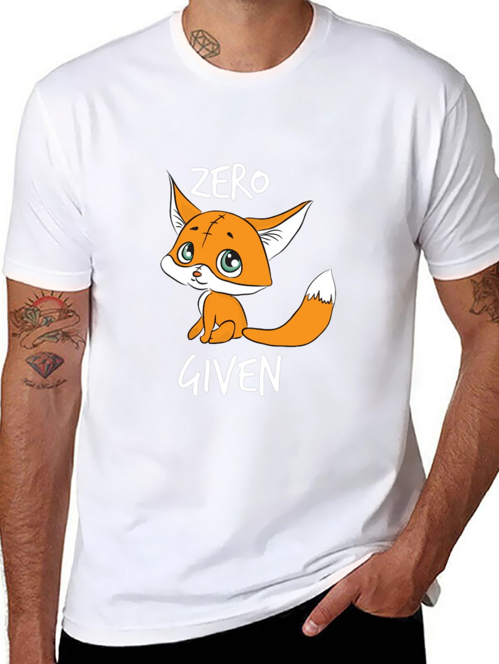 Zero Given Fox Graphic Tee - Unisex Black T-Shirt