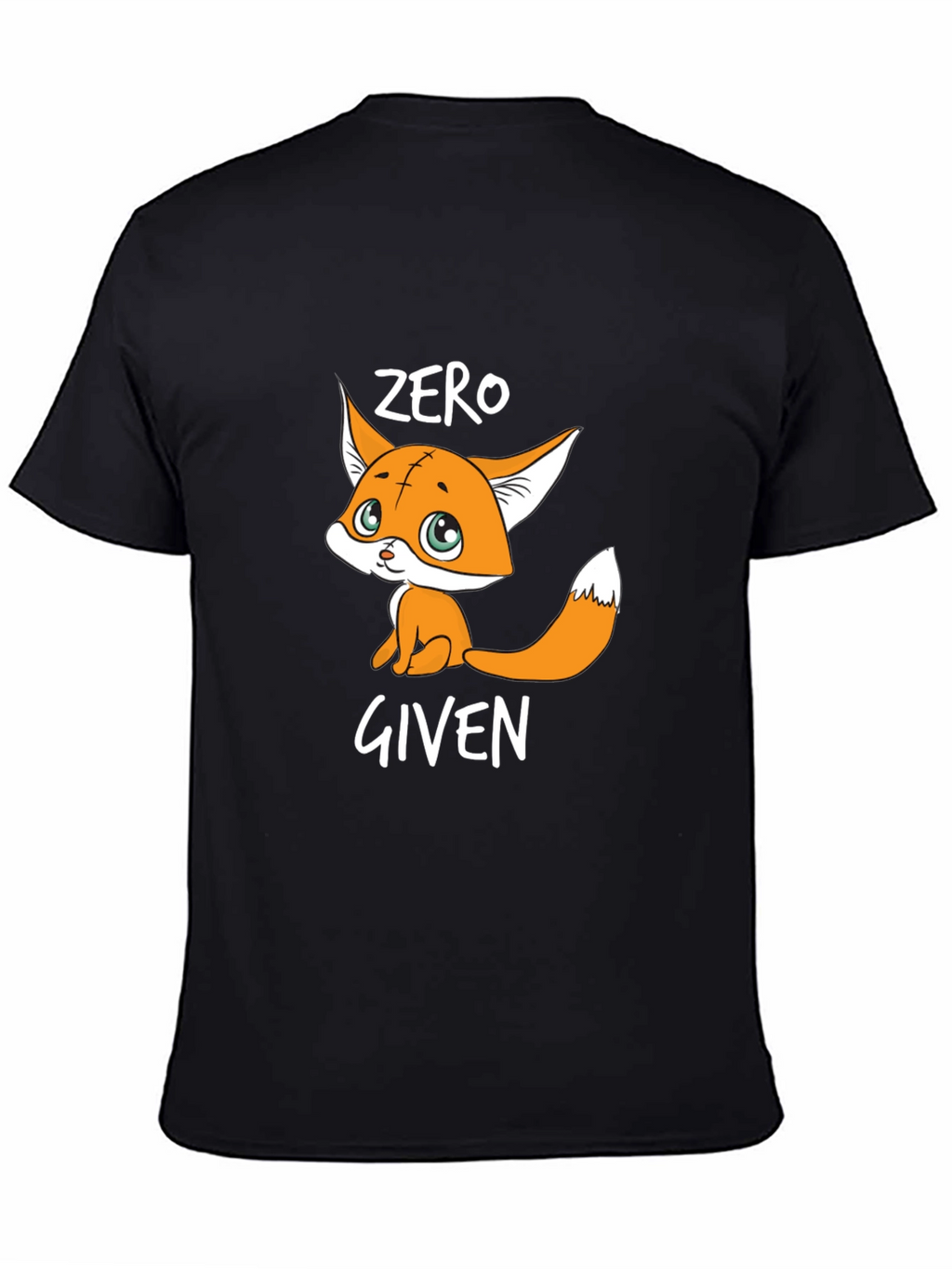 Zero Given Fox Graphic Tee - Unisex Black T-Shirt