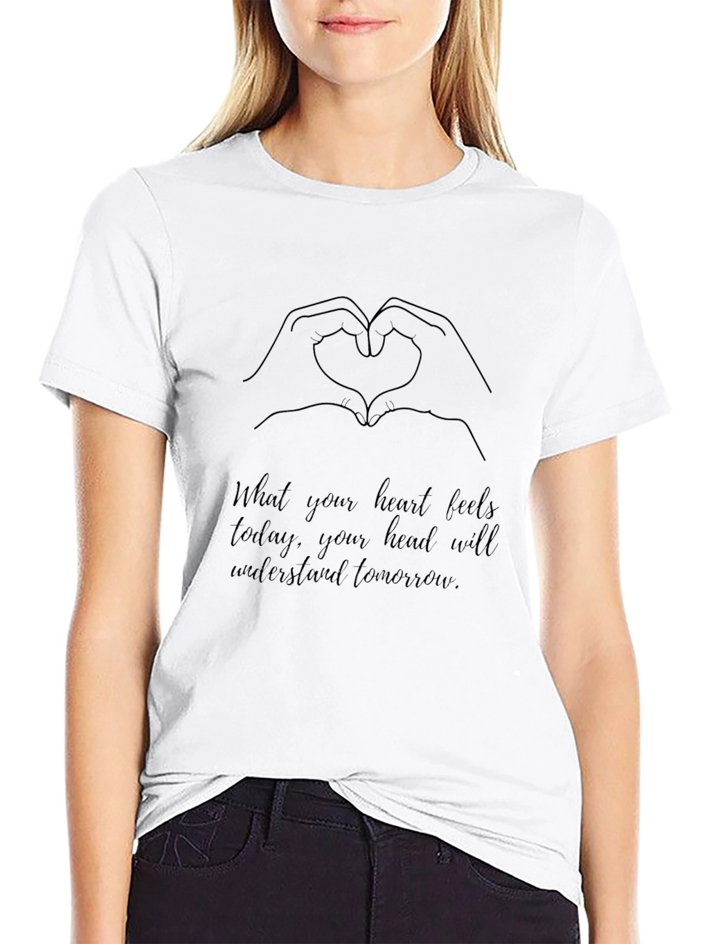 Heart Hands Graphic Tee - Inspirational Message