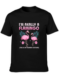Funny Flamingo Human Costume Graphic T-Shirt