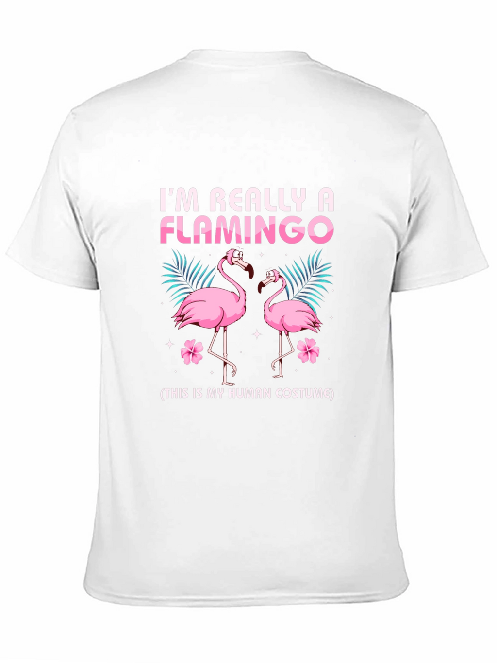 Funny Flamingo Human Costume Graphic T-Shirt