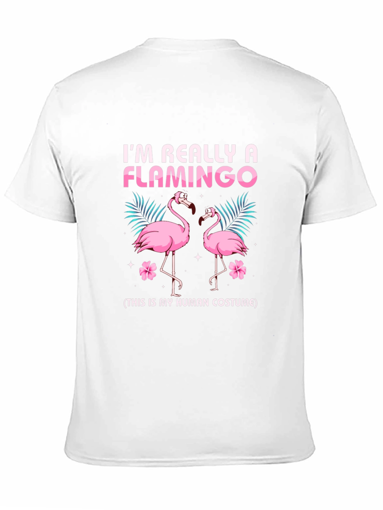 Funny Flamingo Human Costume Graphic T-Shirt