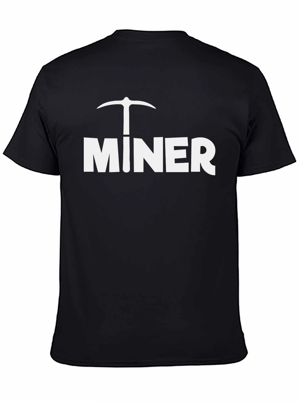Miner Graphic T-Shirt - Black Crew Neck Tee