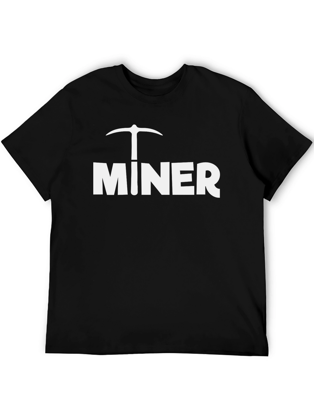 Miner Graphic T-Shirt - Black Crew Neck Tee