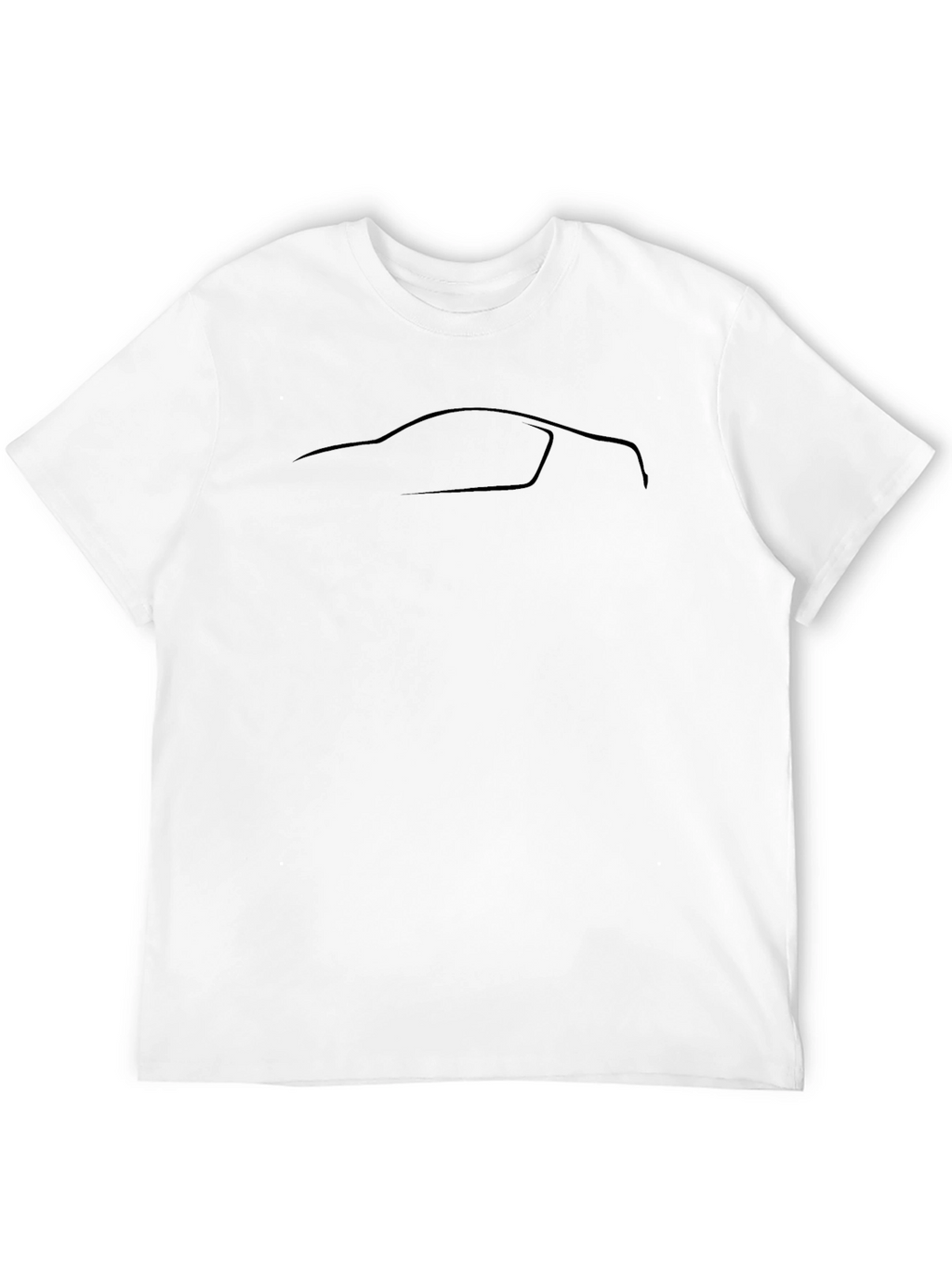 Sleek Silhouette Car Graphic Tee - Black