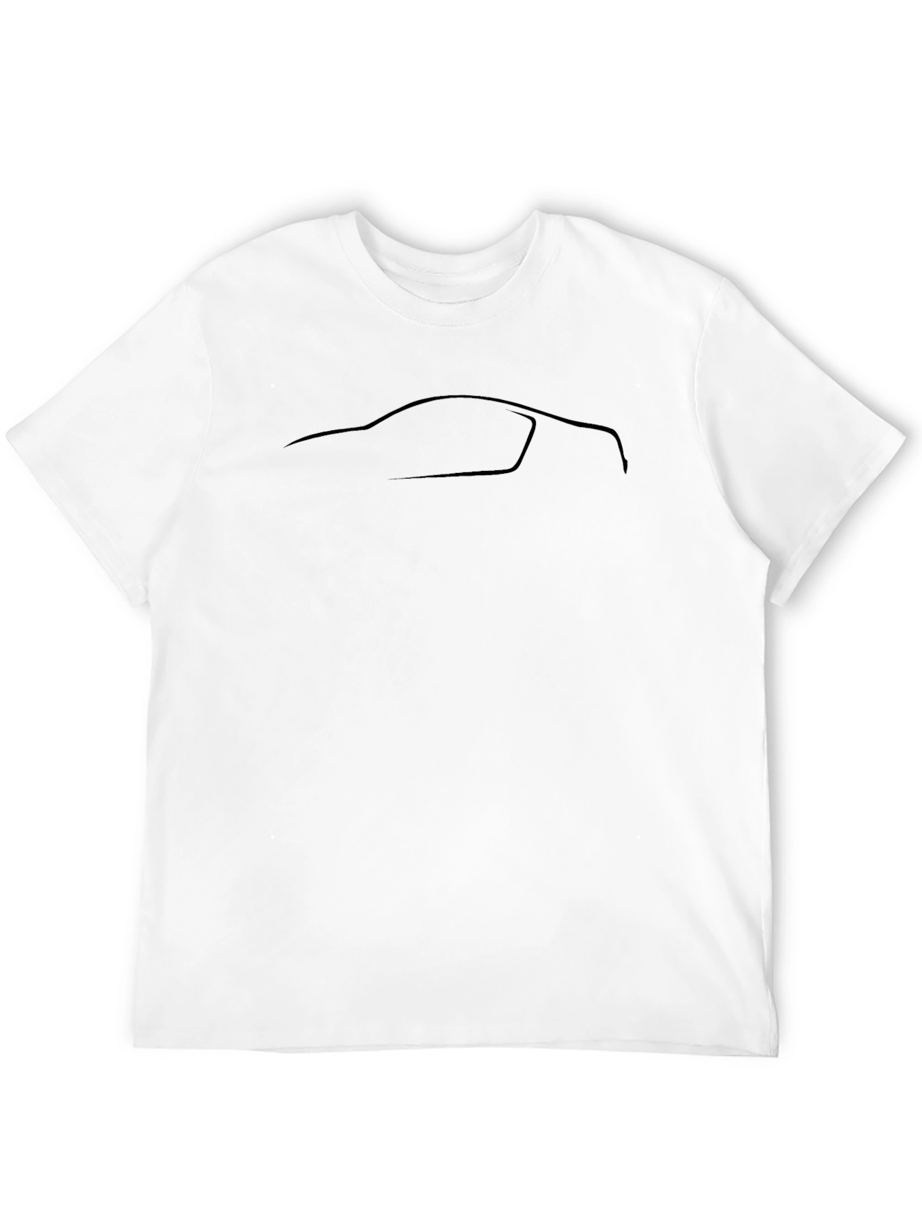 Sleek Silhouette Car Graphic Tee - Black