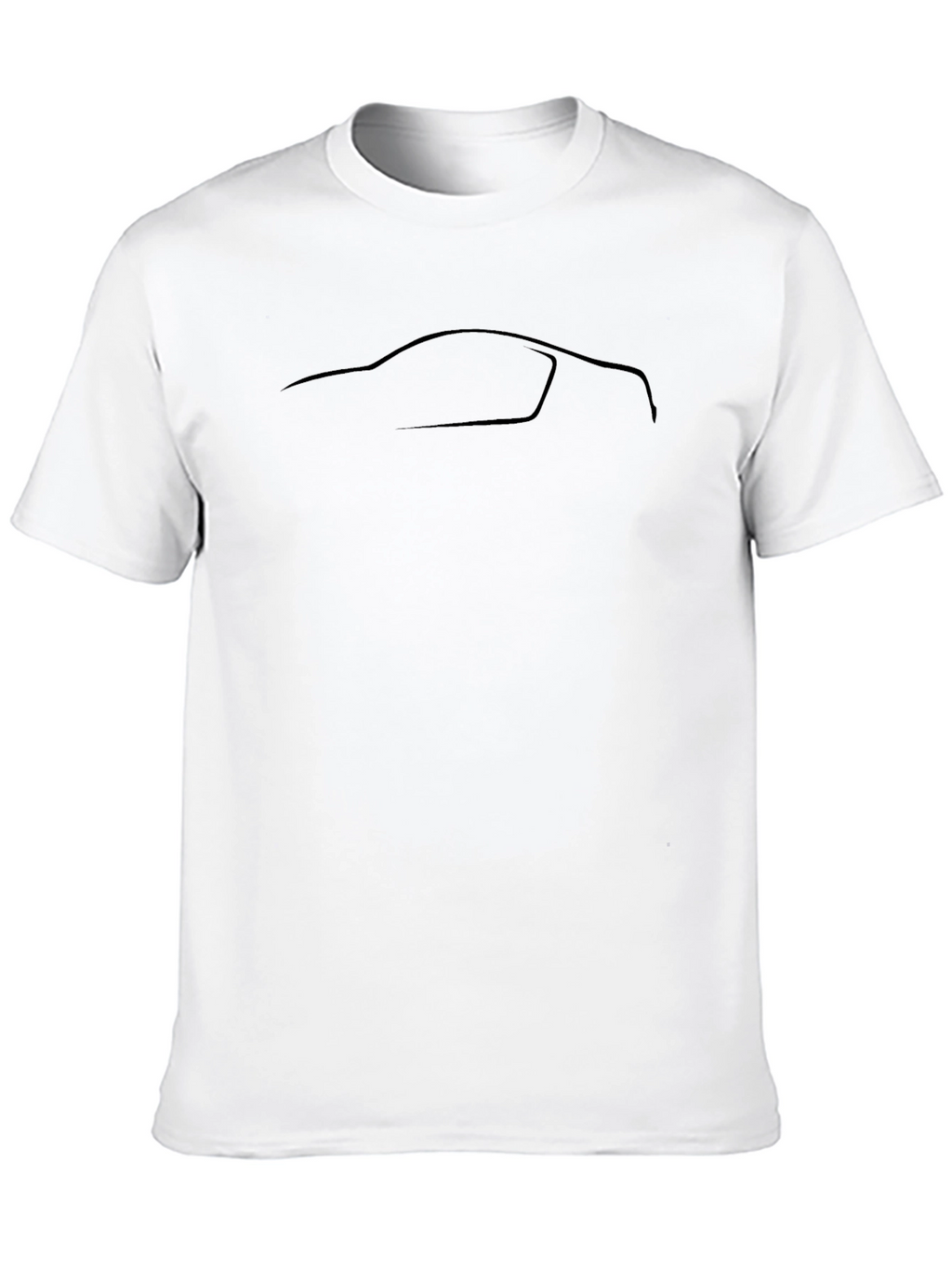 Sleek Silhouette Car Graphic Tee - Black