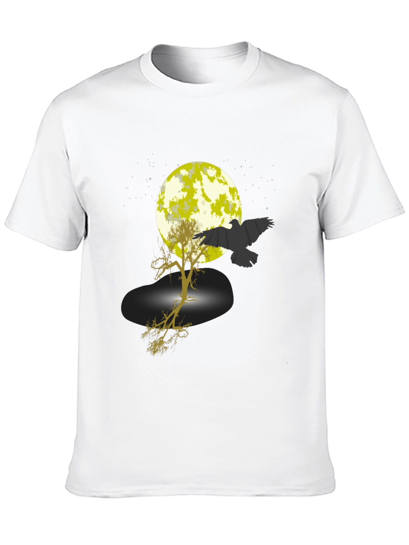 Raven Moon Tree Graphic Tee - Black