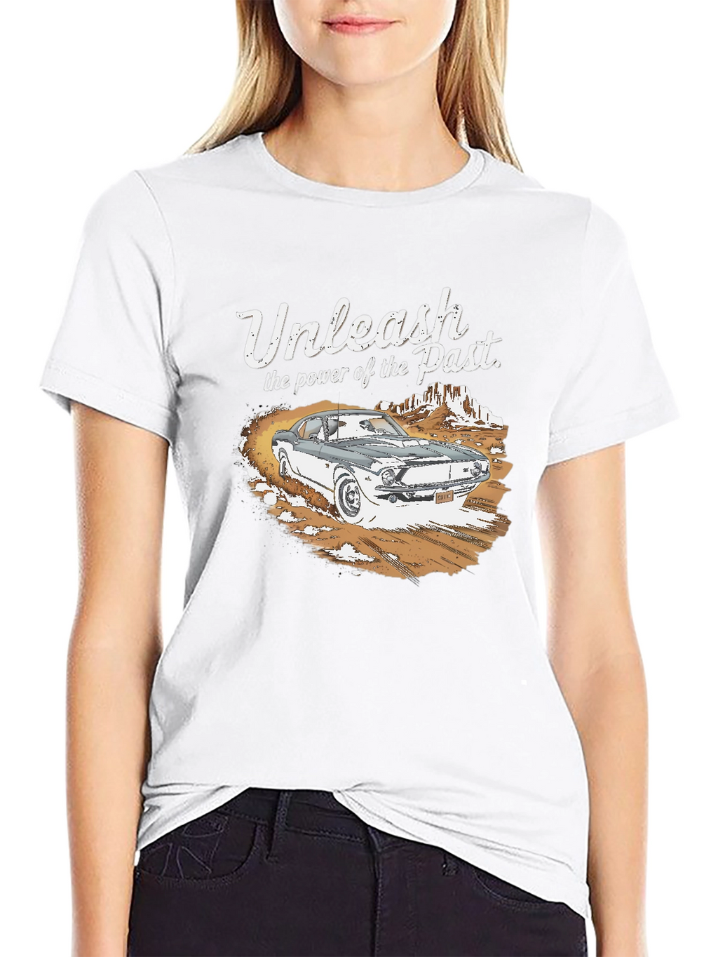 Unleash the Past Black Graphic T-Shirt