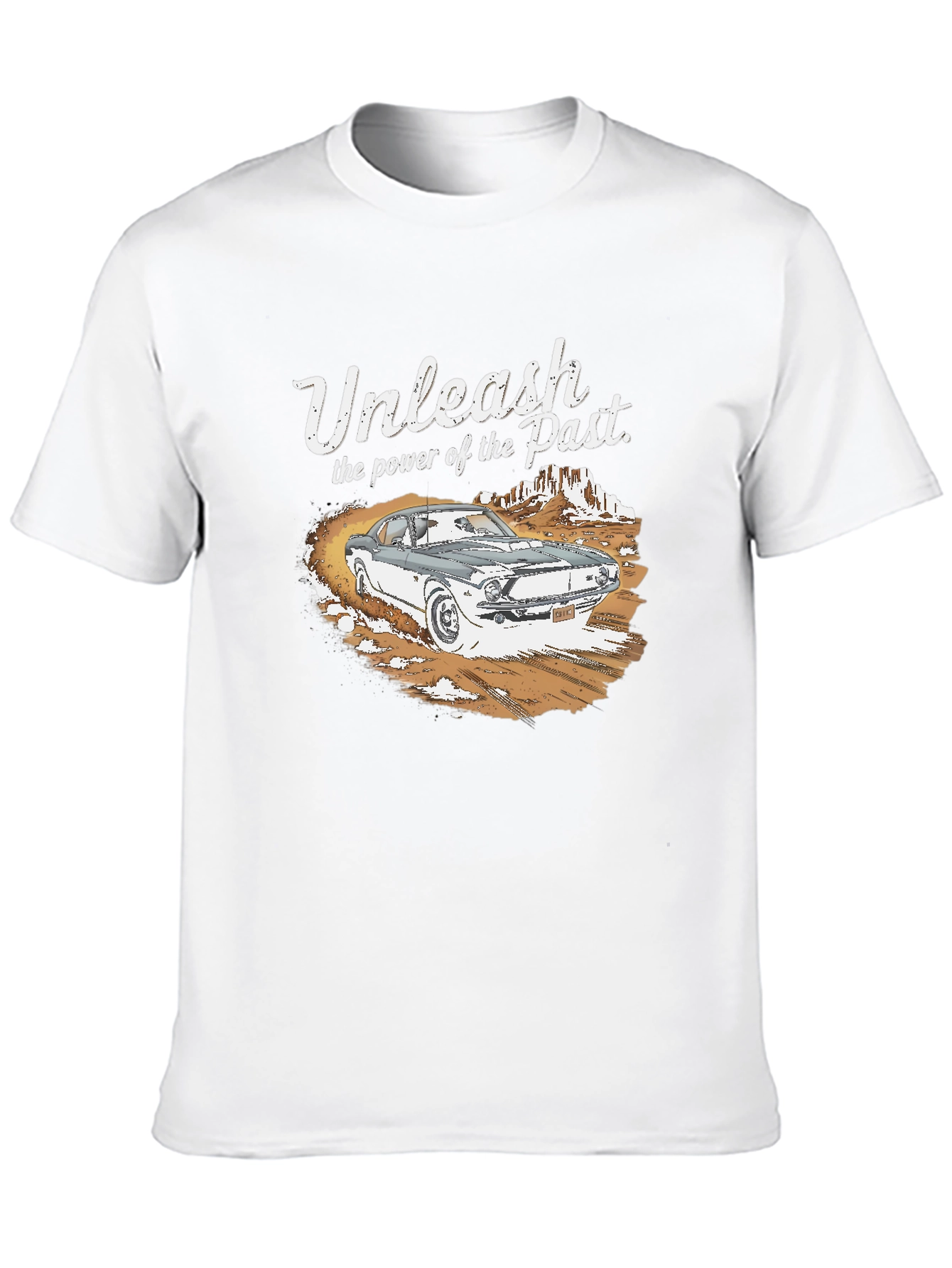 Unleash the Past Black Graphic T-Shirt
