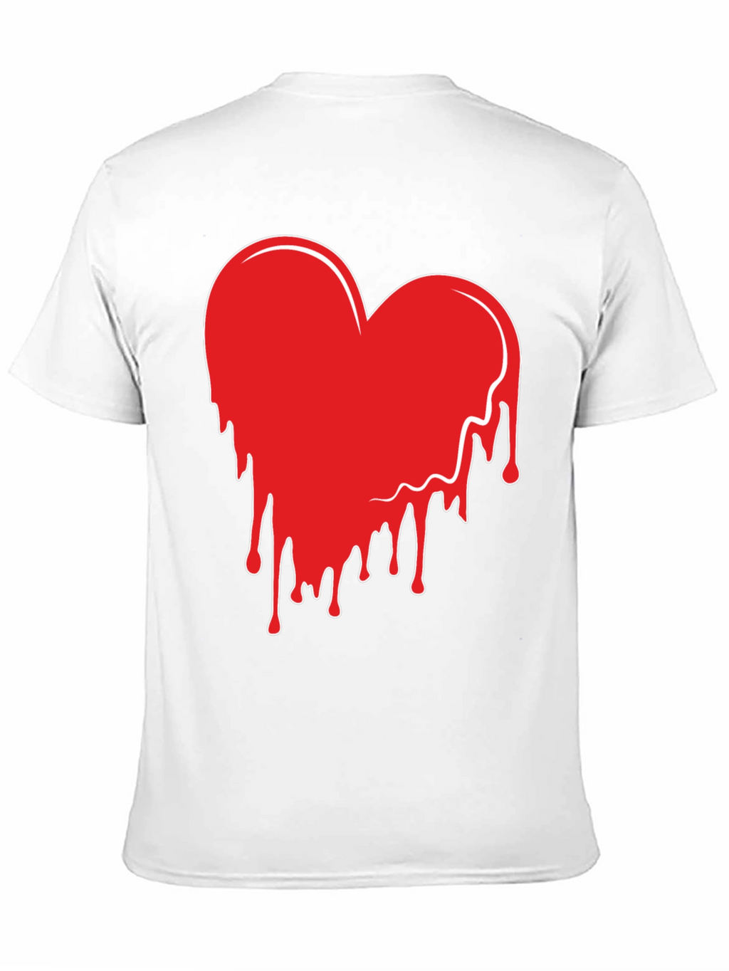 Heart Drip Graphic Tee - Trendy Casual Shirt
