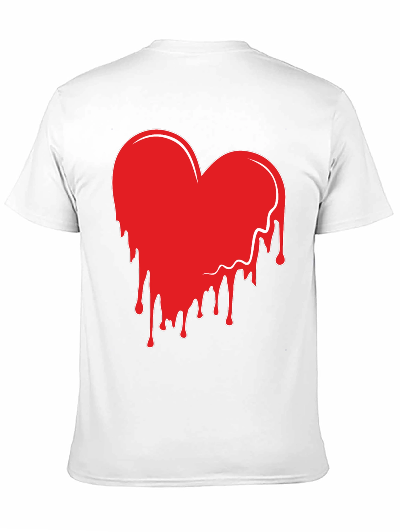 Heart Drip Graphic Tee - Trendy Casual Shirt