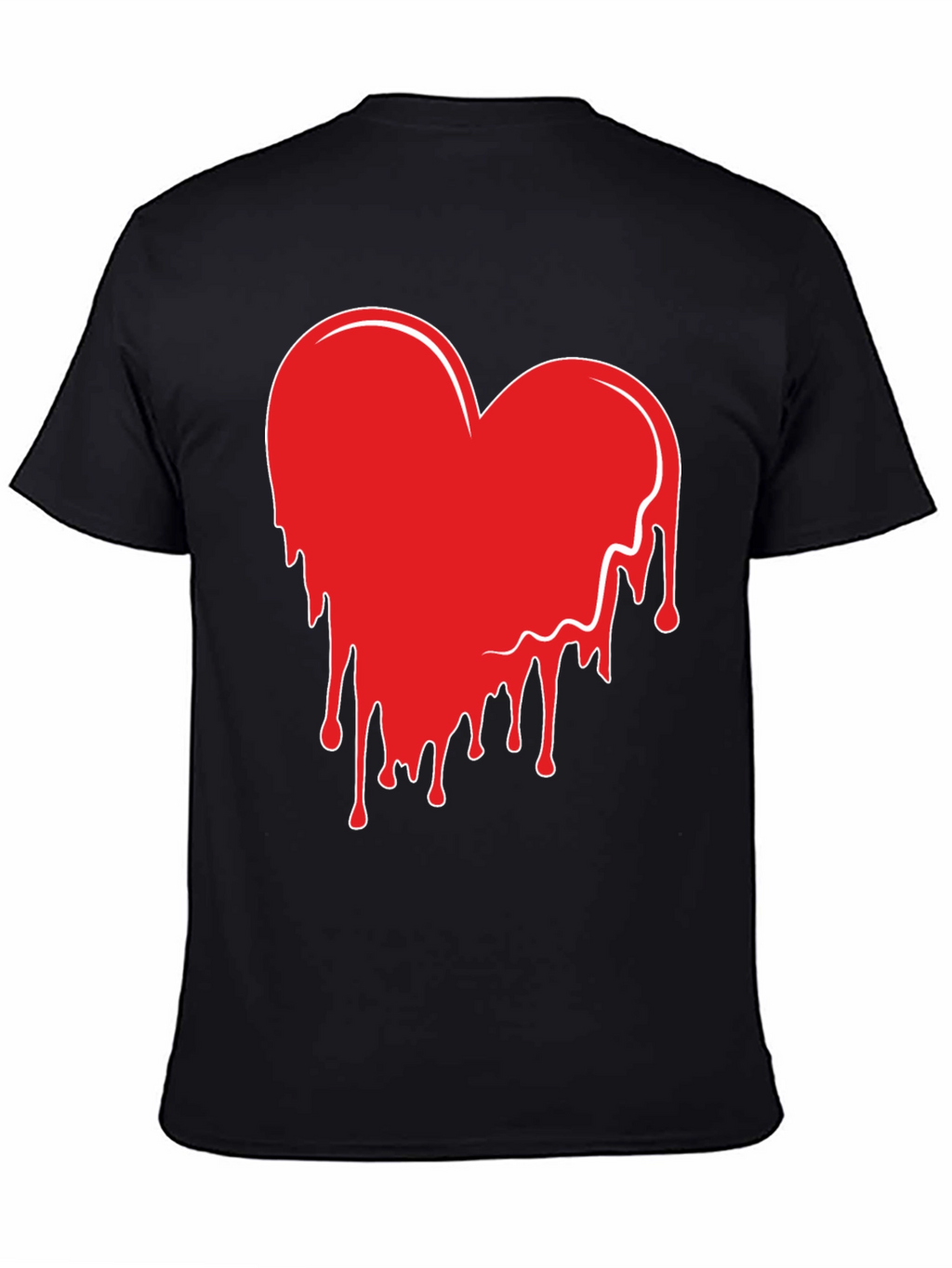 Heart Drip Graphic Tee - Trendy Casual Shirt