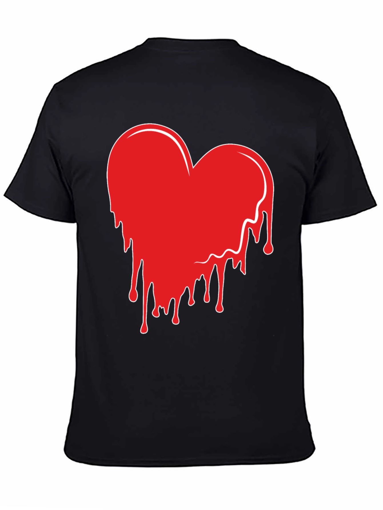 Heart Drip Graphic Tee - Trendy Casual Shirt