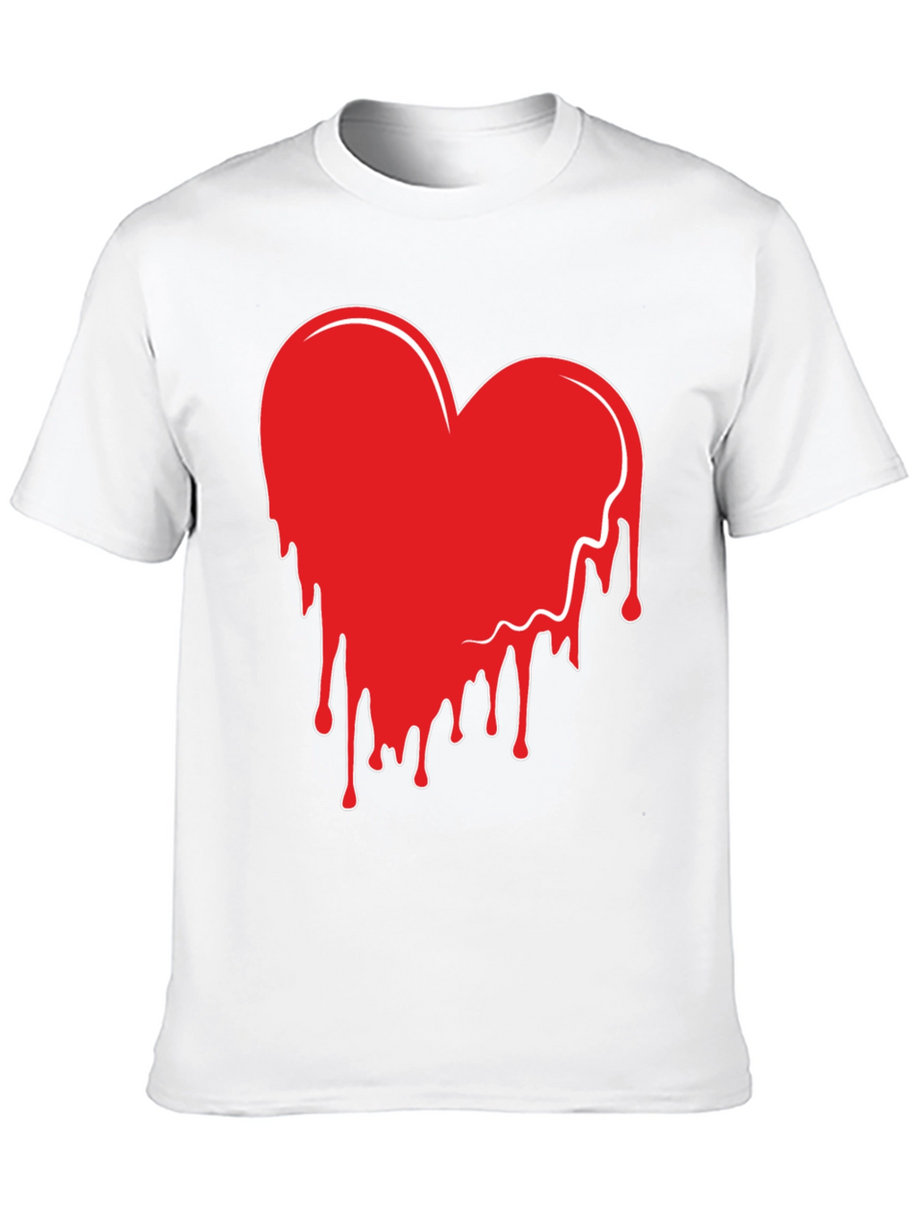 Heart Drip Graphic Tee - Trendy Casual Shirt