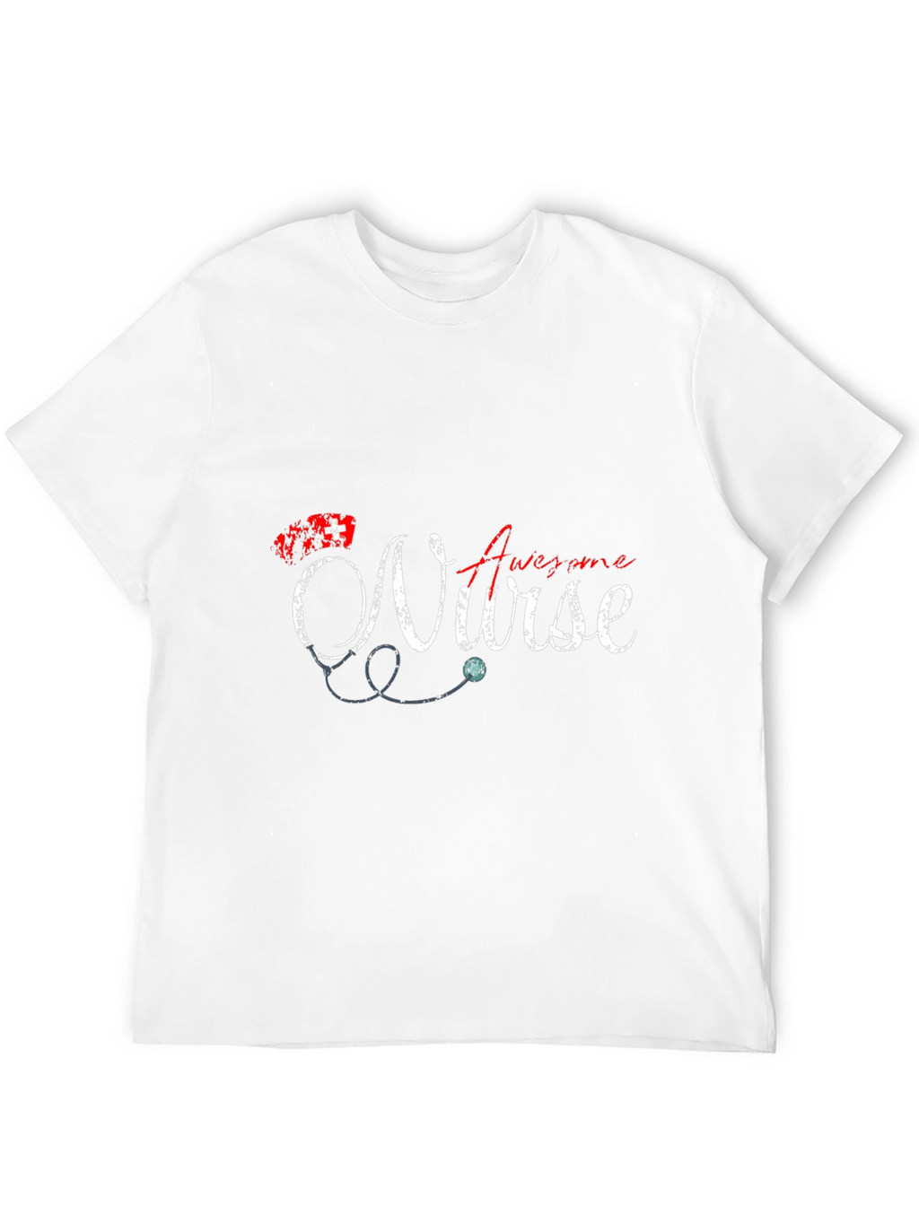 Awesome Nurse Graphic Tee - Black Cotton T-Shirt