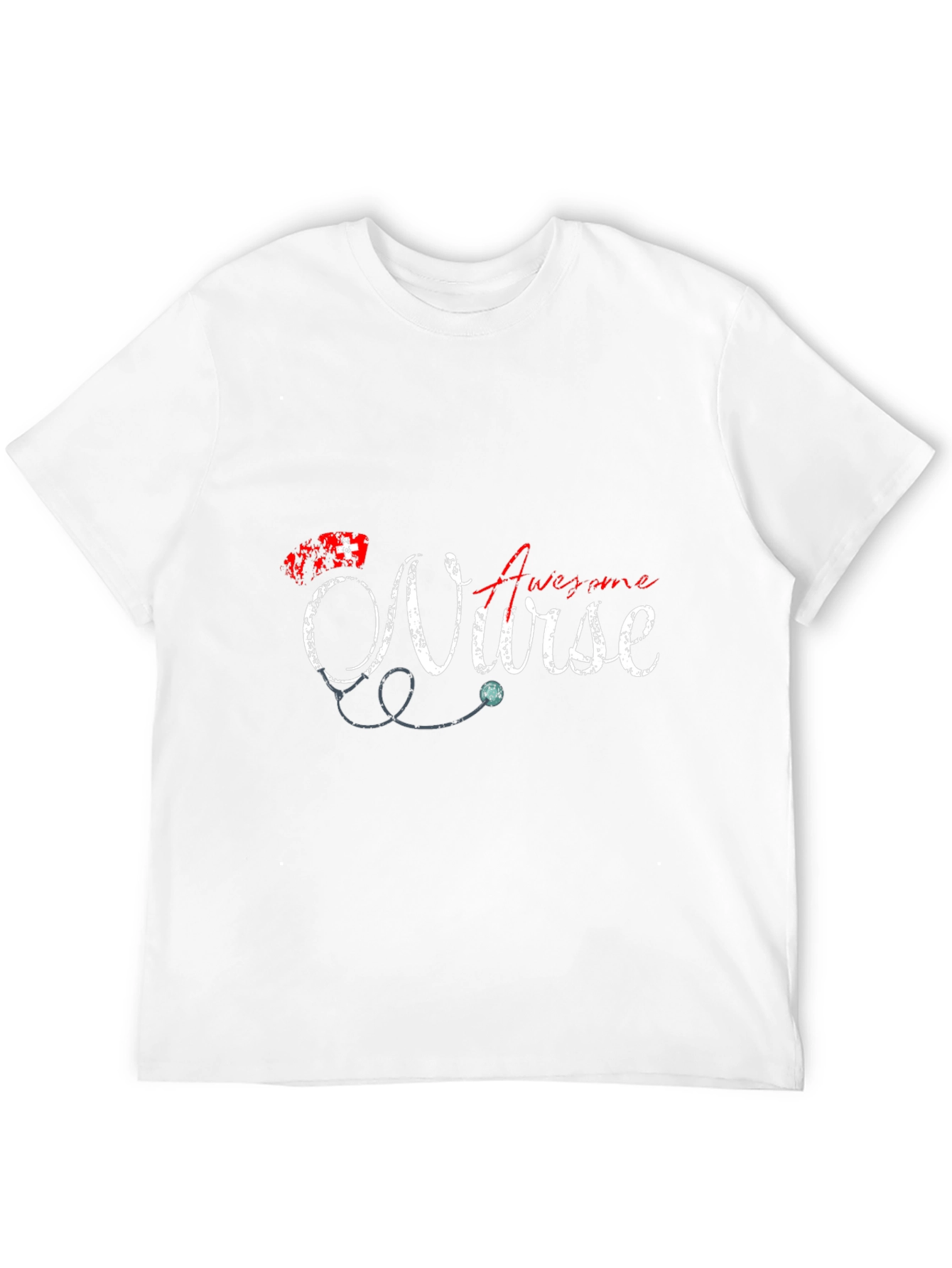 Awesome Nurse Graphic Tee - Black Cotton T-Shirt