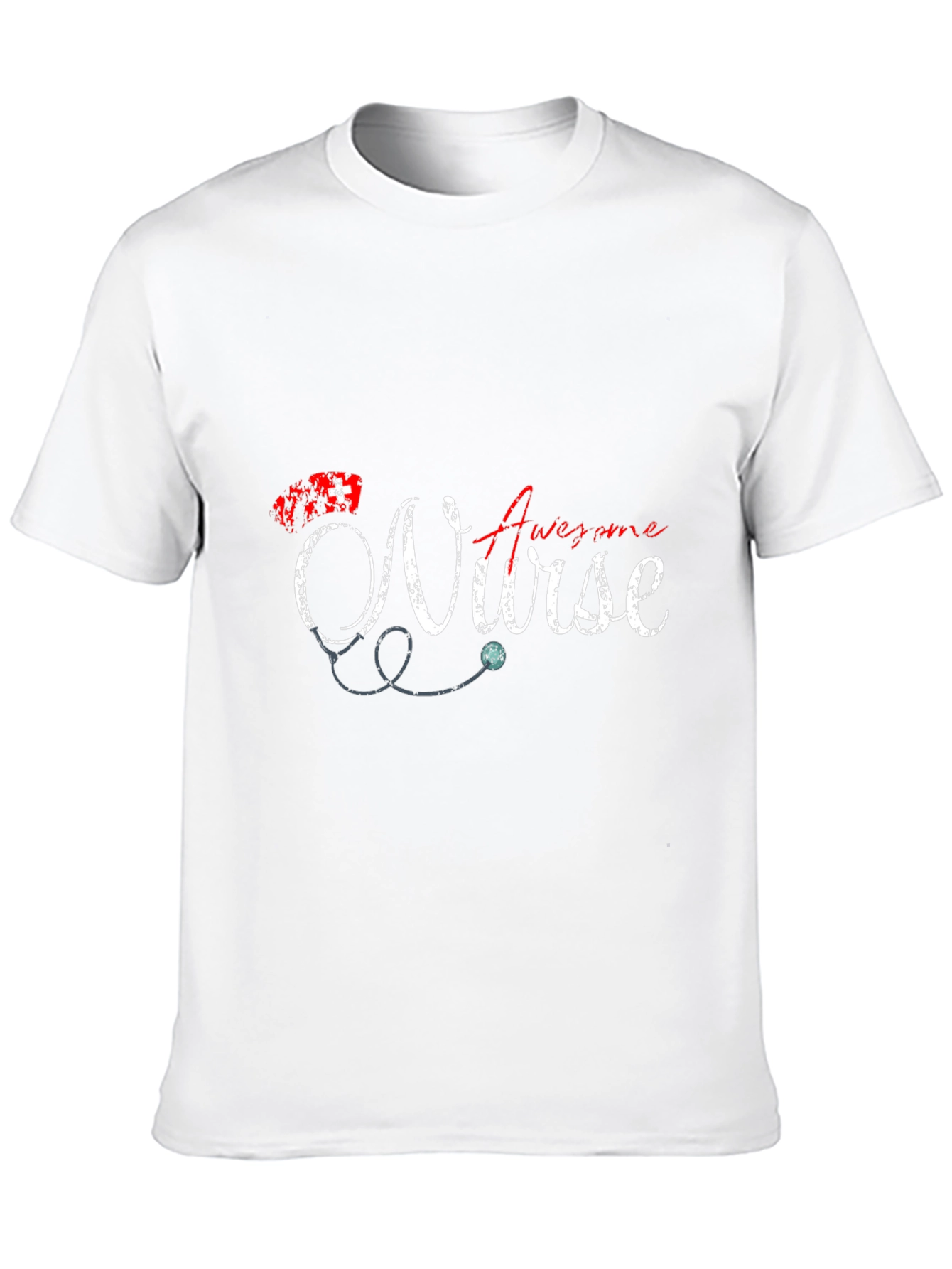 Awesome Nurse Graphic Tee - Black Cotton T-Shirt