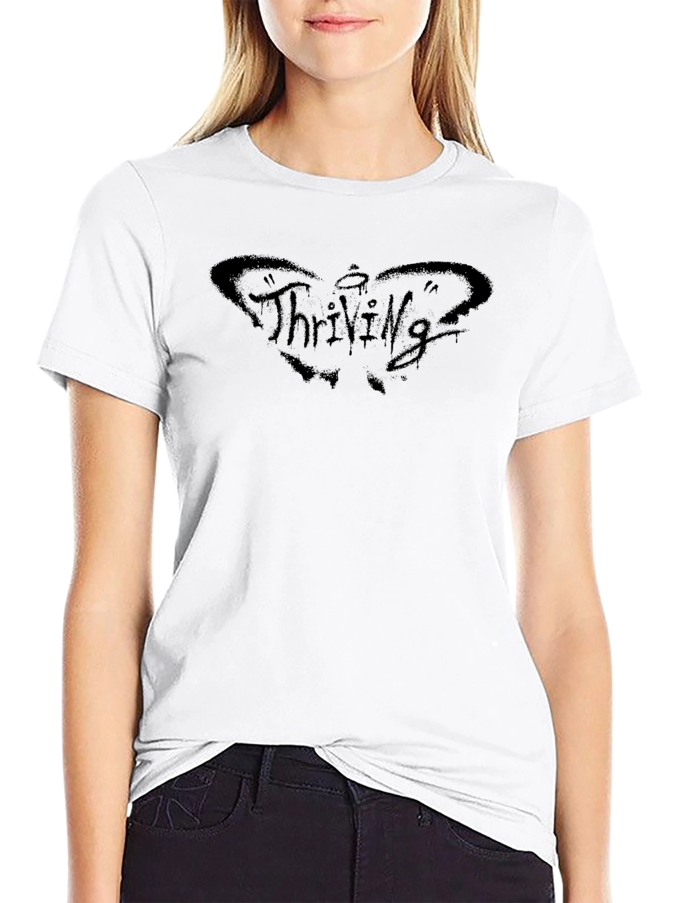 Thriving Butterfly Graphic Print T-Shirt