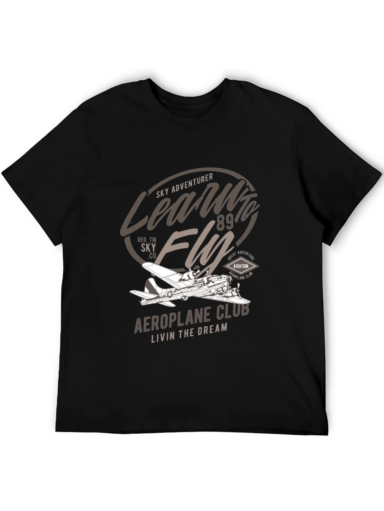 Vintage Airplane Club T-Shirt - Sky Adventurer