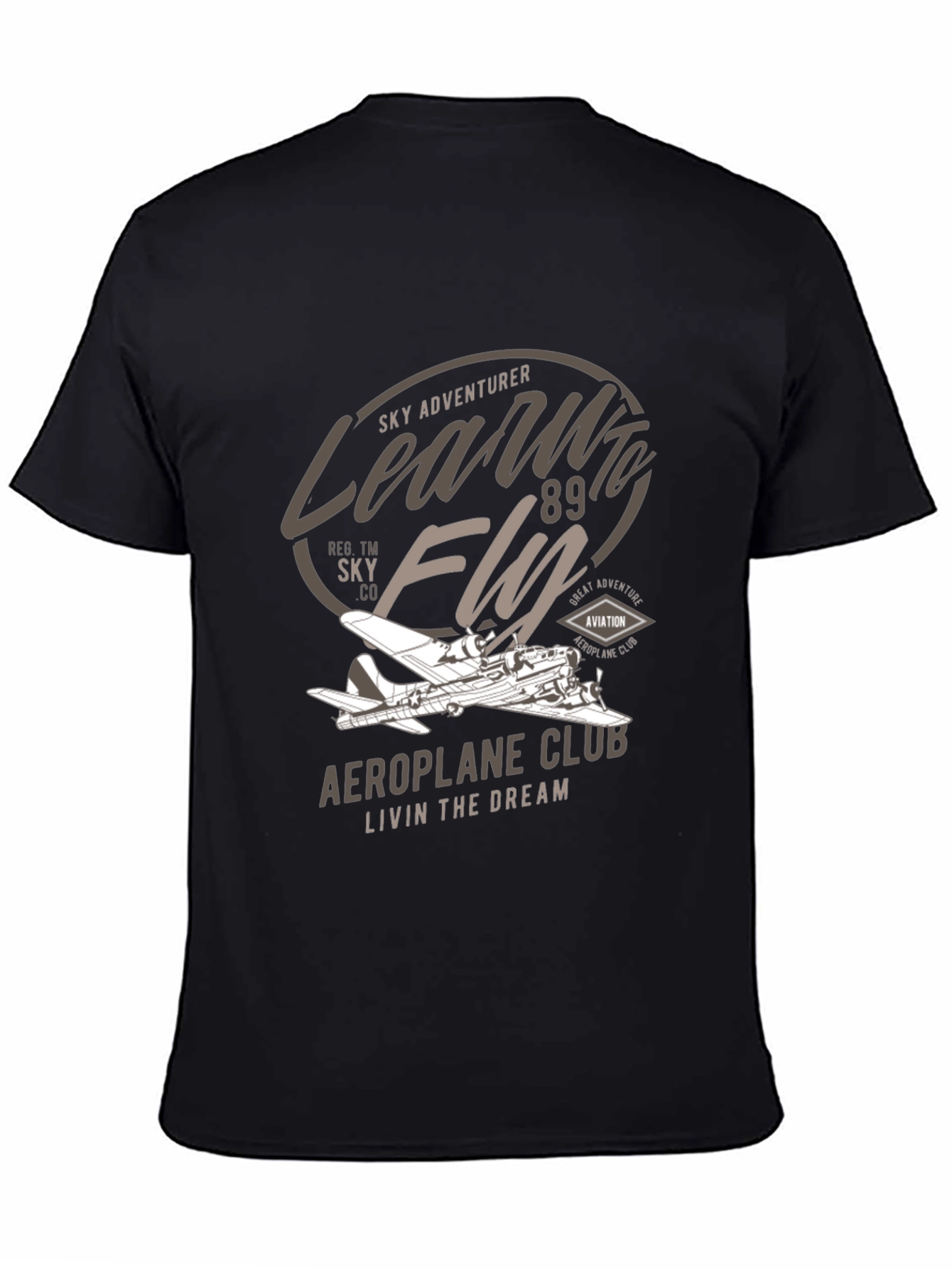 Vintage Airplane Club T-Shirt - Sky Adventurer