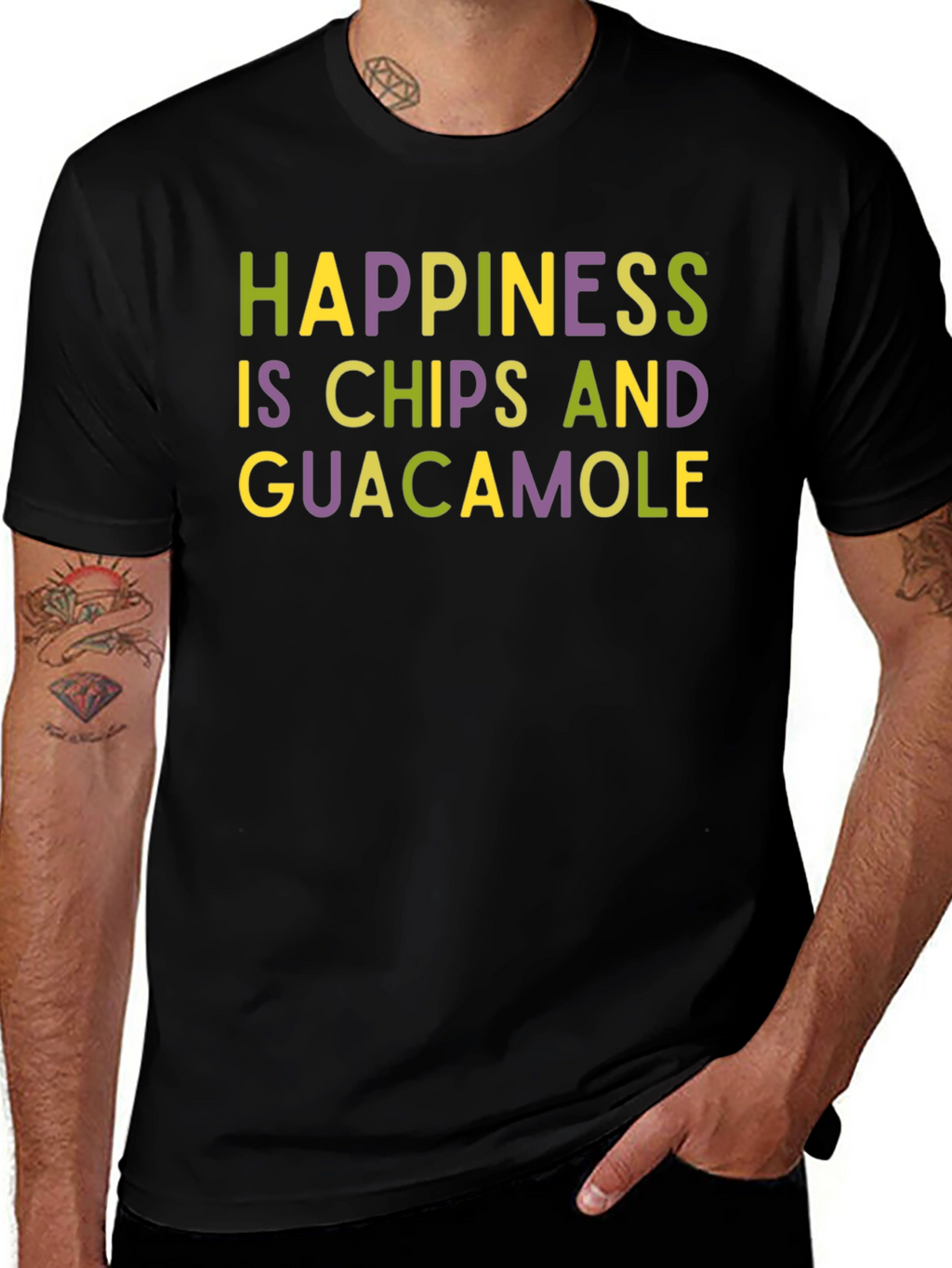 Happiness is Chips and Guacamole T-Shirt