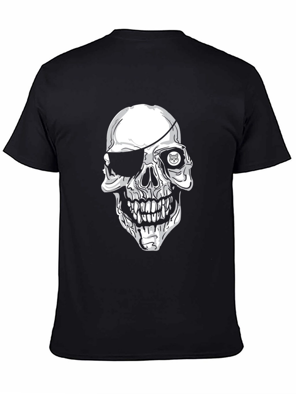 Skull & Eyepatch Graphic Tee - Mens Black T-Shirt
