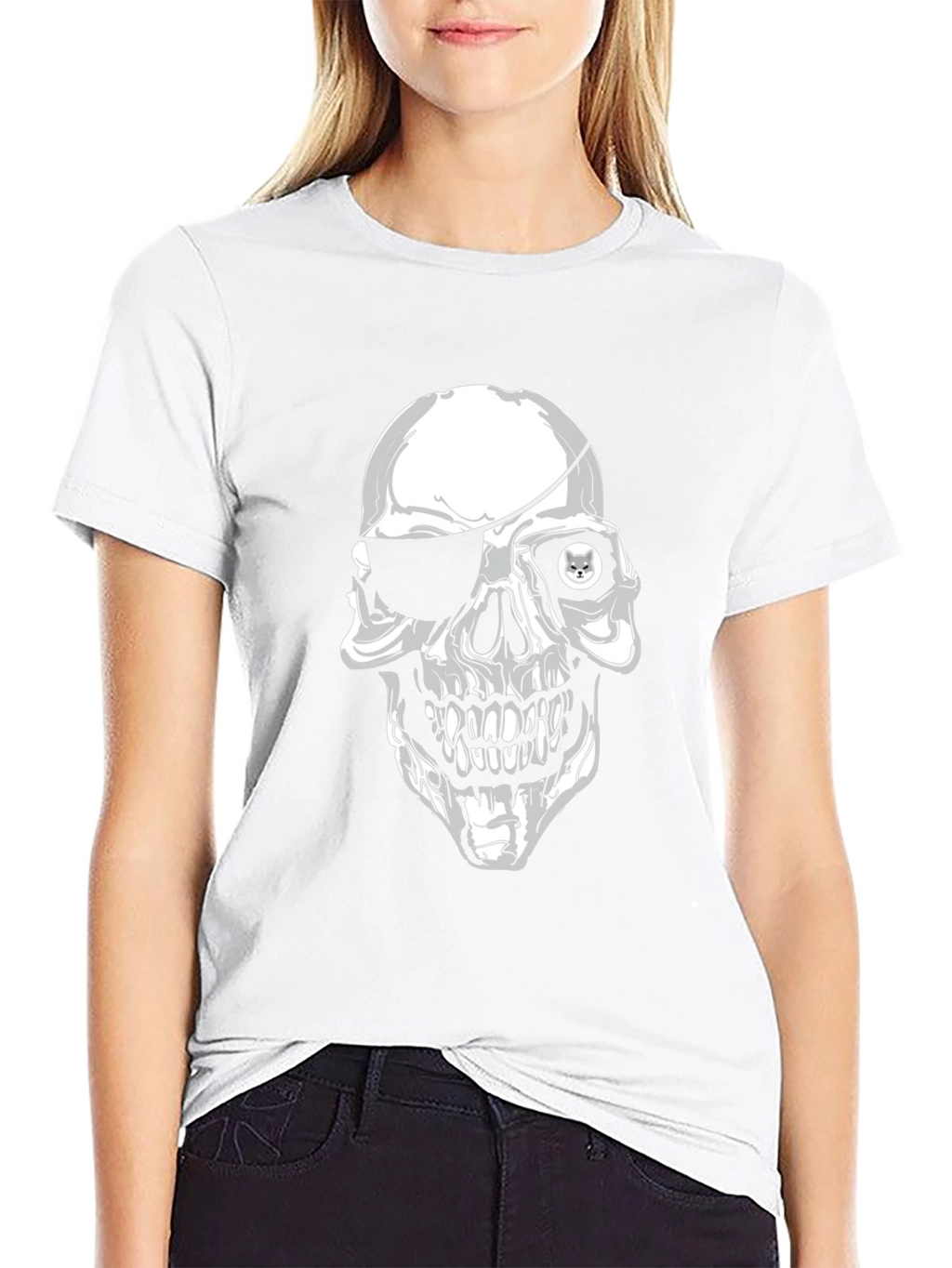 Skull & Eyepatch Graphic Tee - Mens Black T-Shirt
