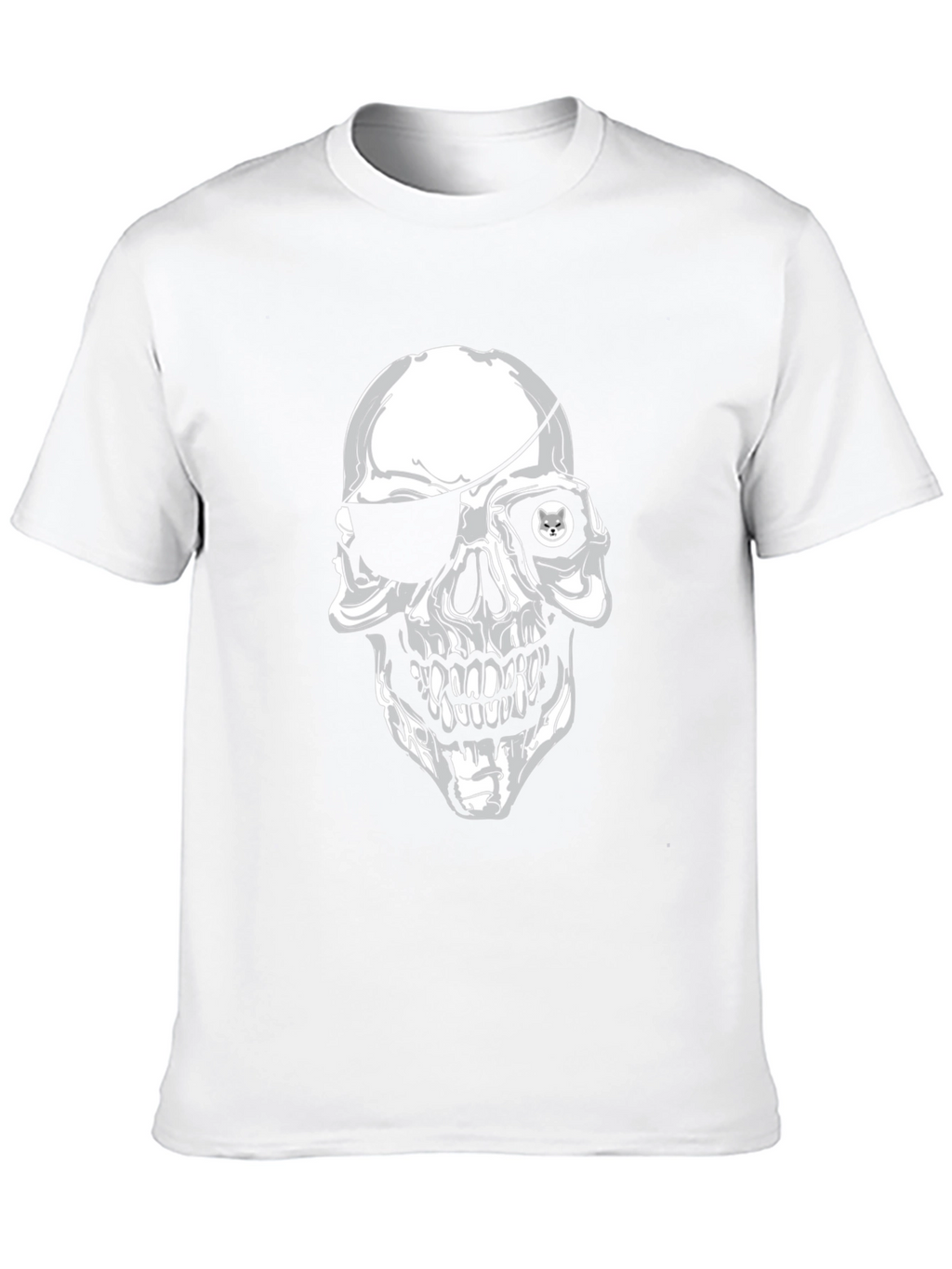 Skull & Eyepatch Graphic Tee - Mens Black T-Shirt
