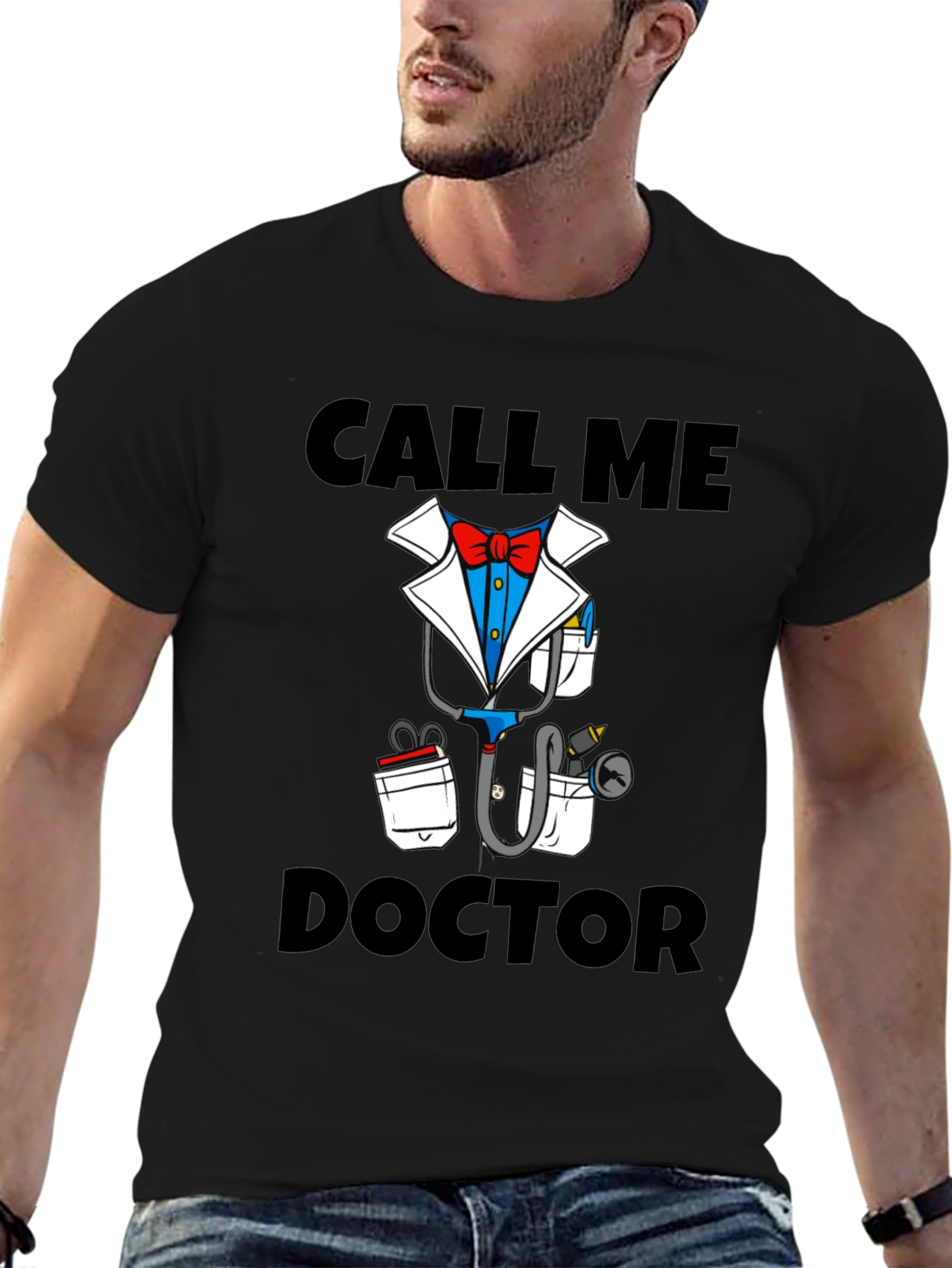 Call Me Doctor Novelty Graphic T-Shirt