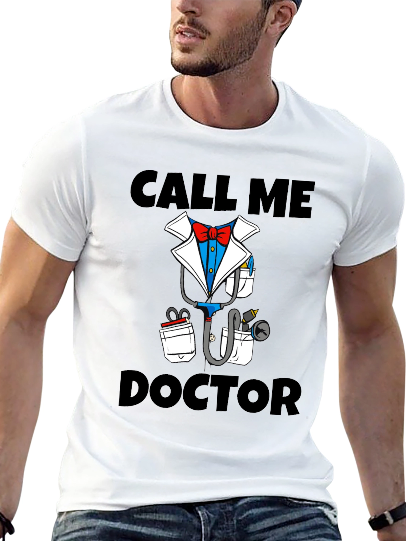 Call Me Doctor Novelty Graphic T-Shirt