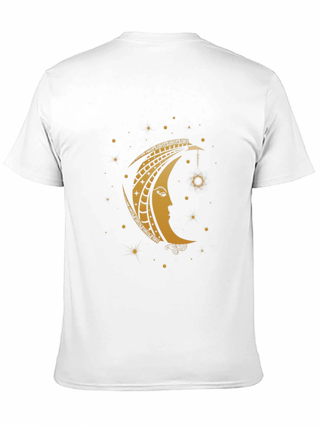 Celestial Moon Graphic Tee - Black Cotton T-Shirt