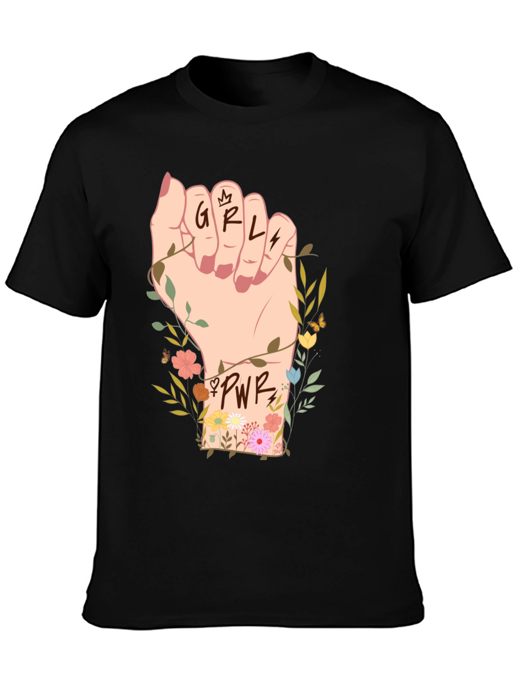 Girl Power Fist Graphic Tee - Empowerment Shirt