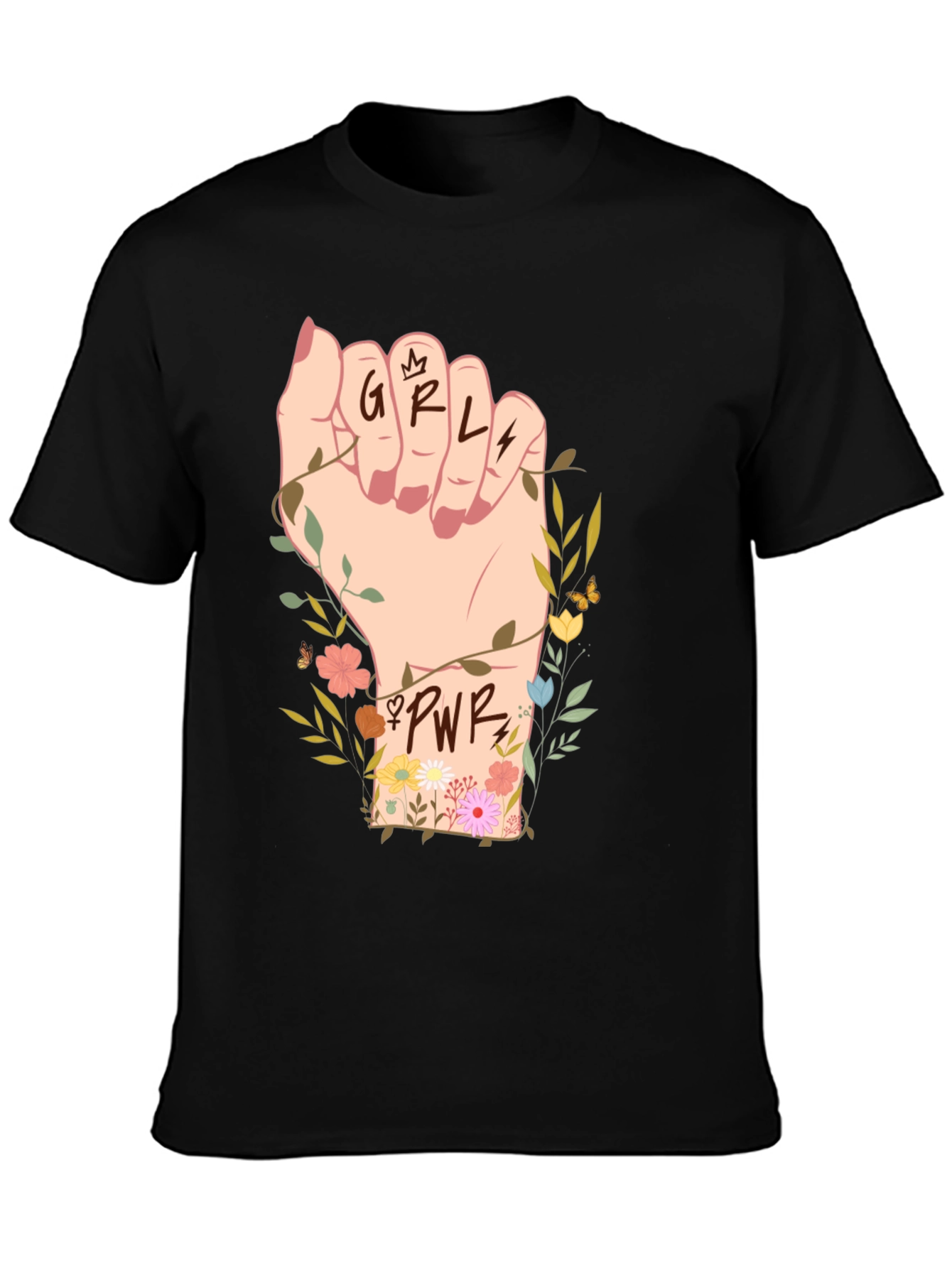 Girl Power Fist Graphic Tee - Empowerment Shirt