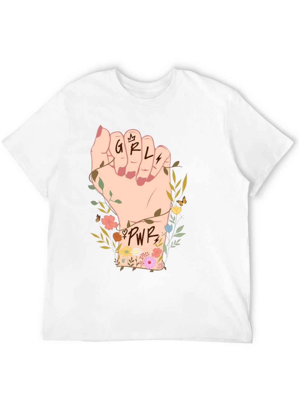 Girl Power Fist Graphic Tee - Empowerment Shirt