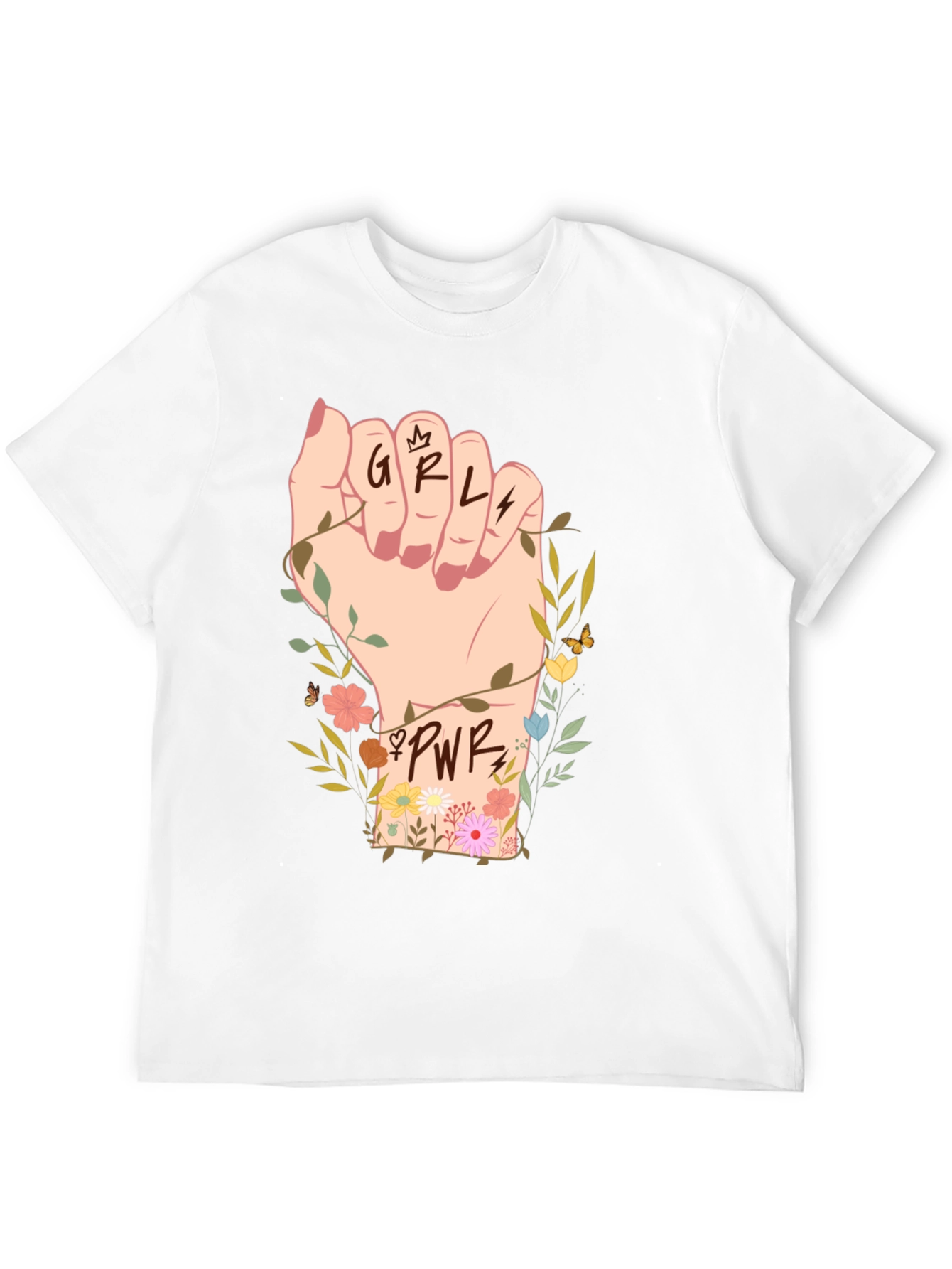 Girl Power Fist Graphic Tee - Empowerment Shirt