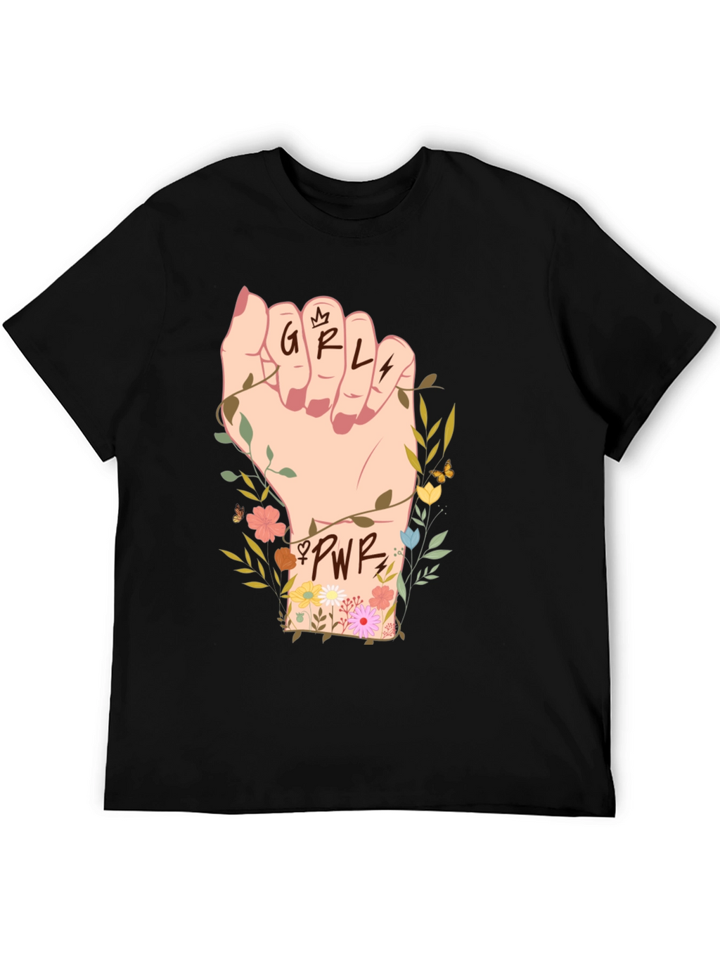 Girl Power Fist Graphic Tee - Empowerment Shirt