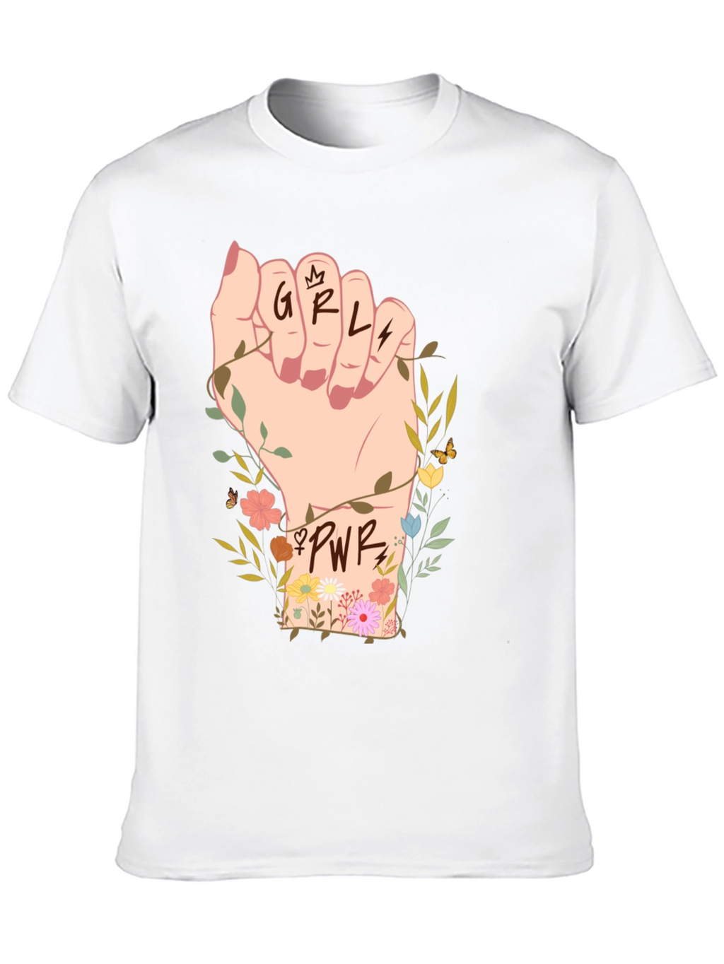 Girl Power Fist Graphic Tee - Empowerment Shirt