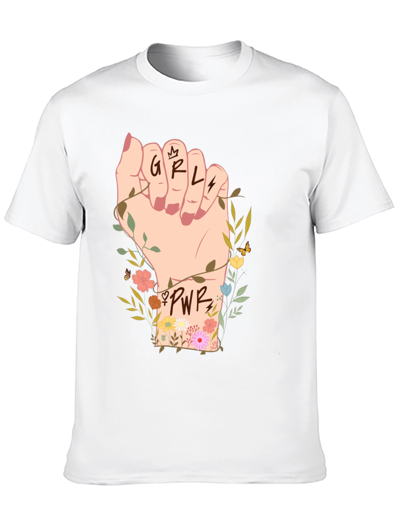 Girl Power Fist Graphic Tee - Empowerment Shirt
