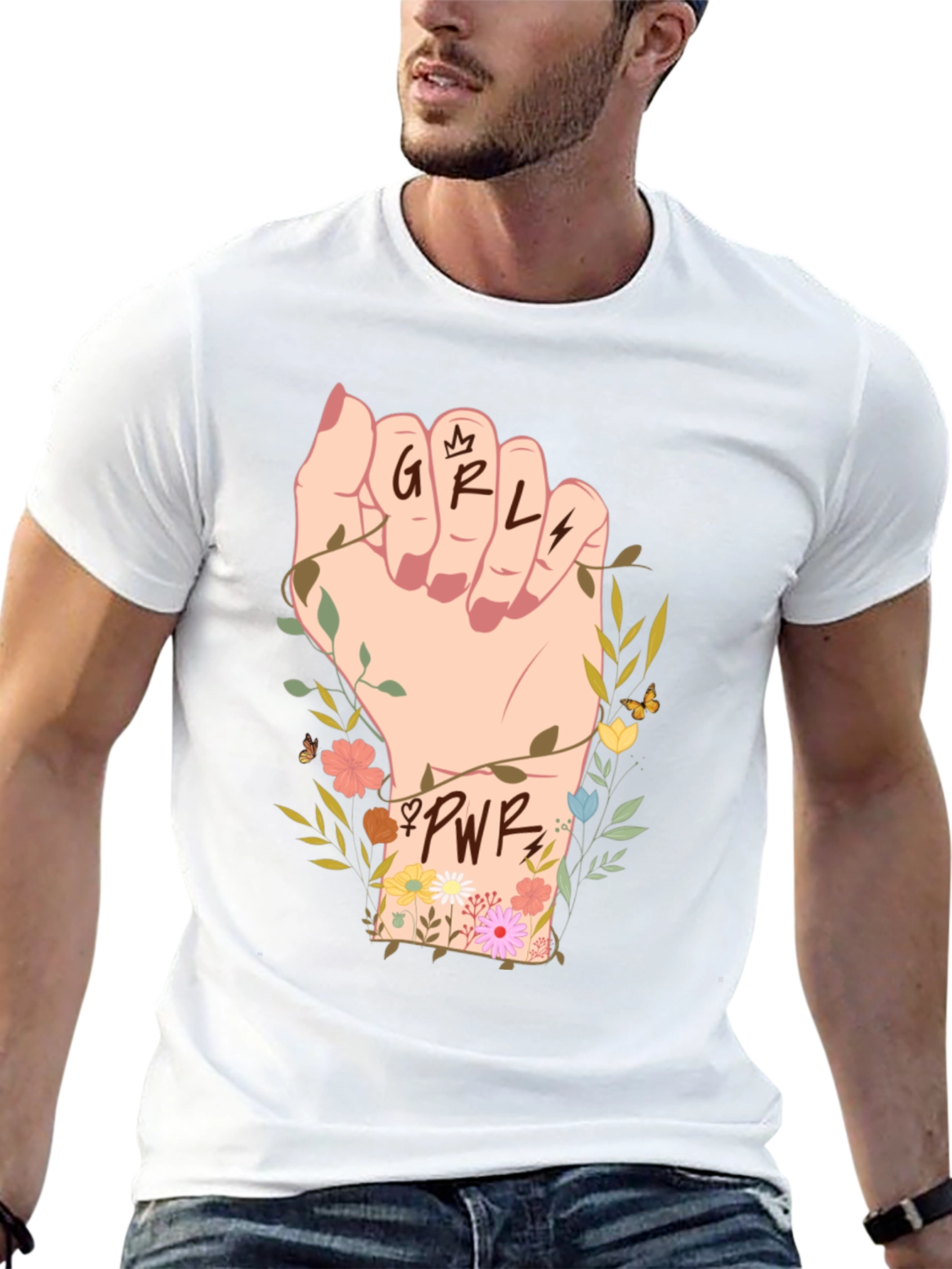 Girl Power Fist Graphic Tee - Empowerment Shirt