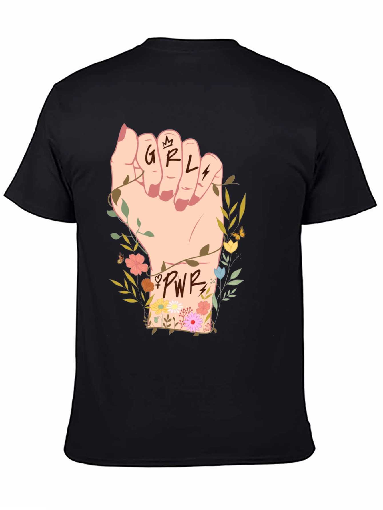 Girl Power Fist Graphic Tee - Empowerment Shirt
