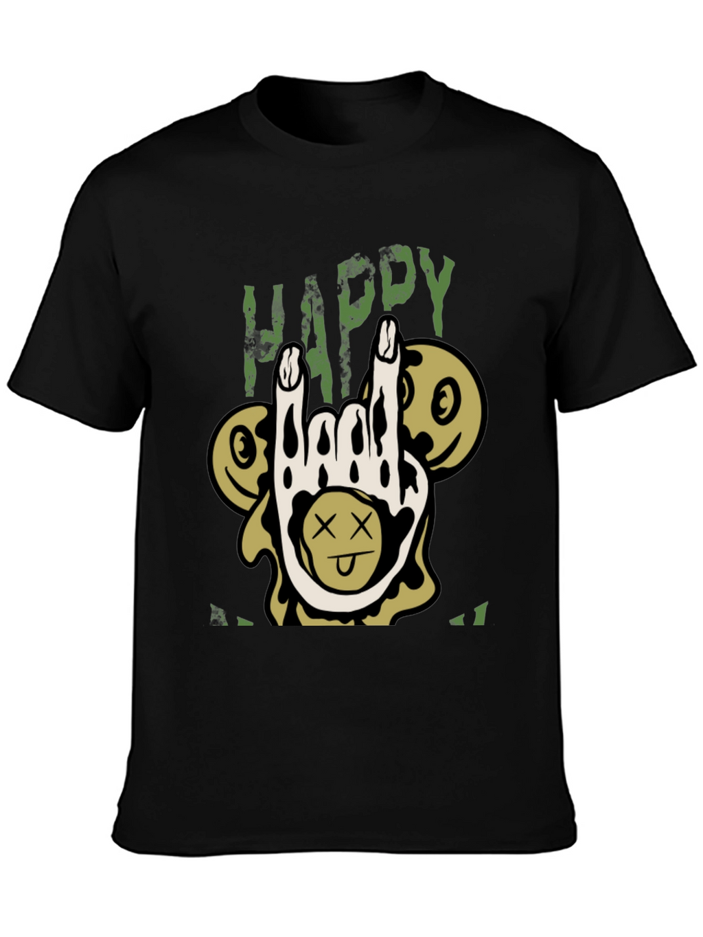 Happy All I Want T-Shirt Black Humor Tee