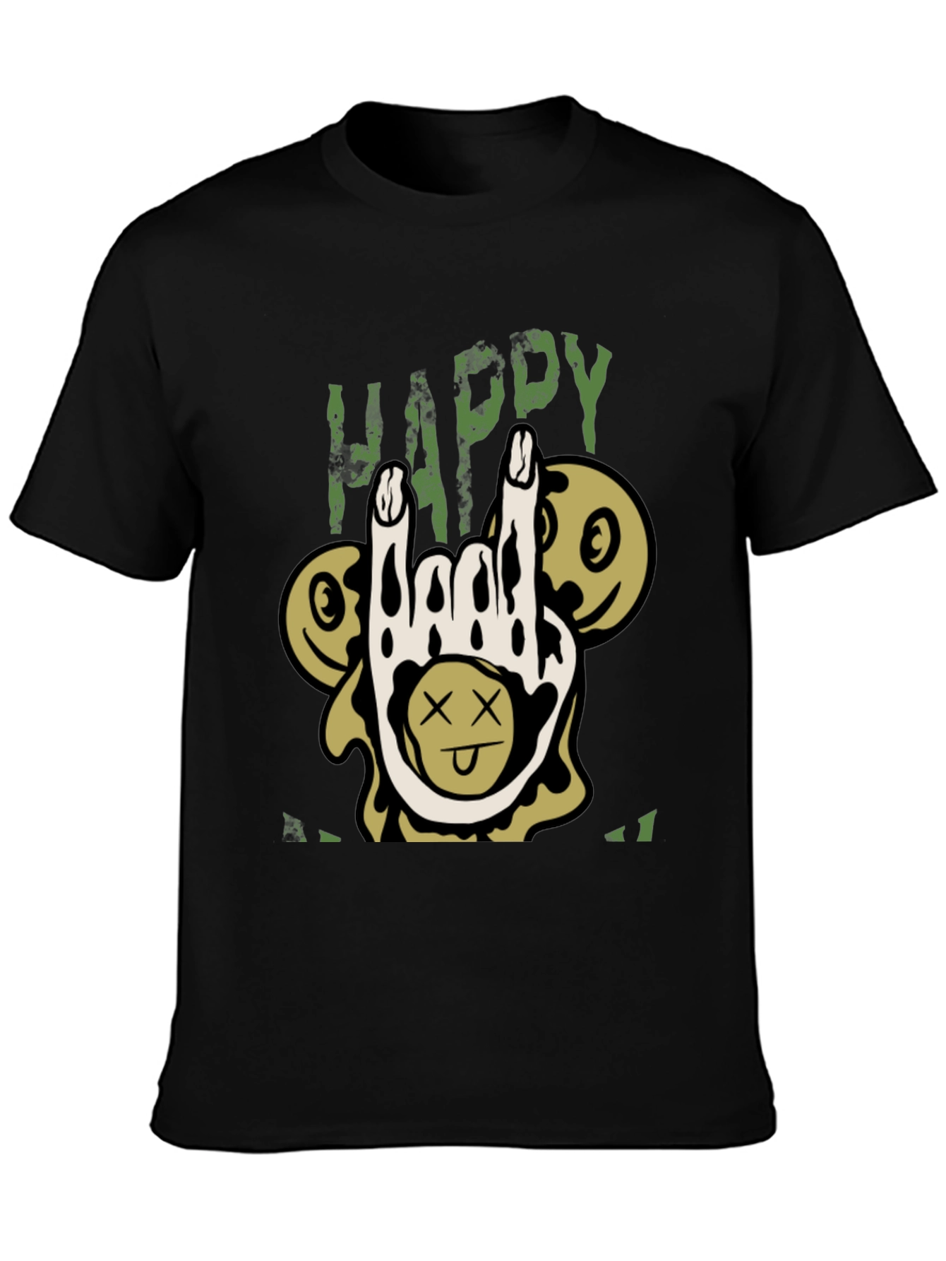 Happy All I Want T-Shirt Black Humor Tee