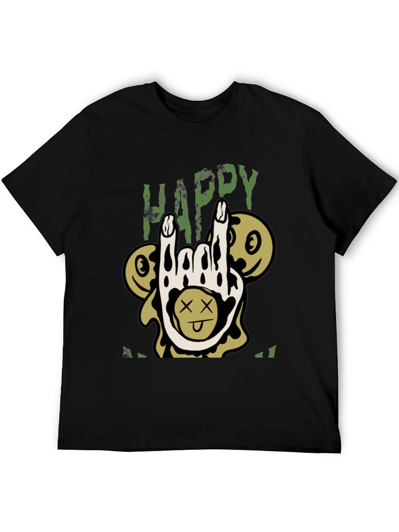 Happy All I Want T-Shirt Black Humor Tee
