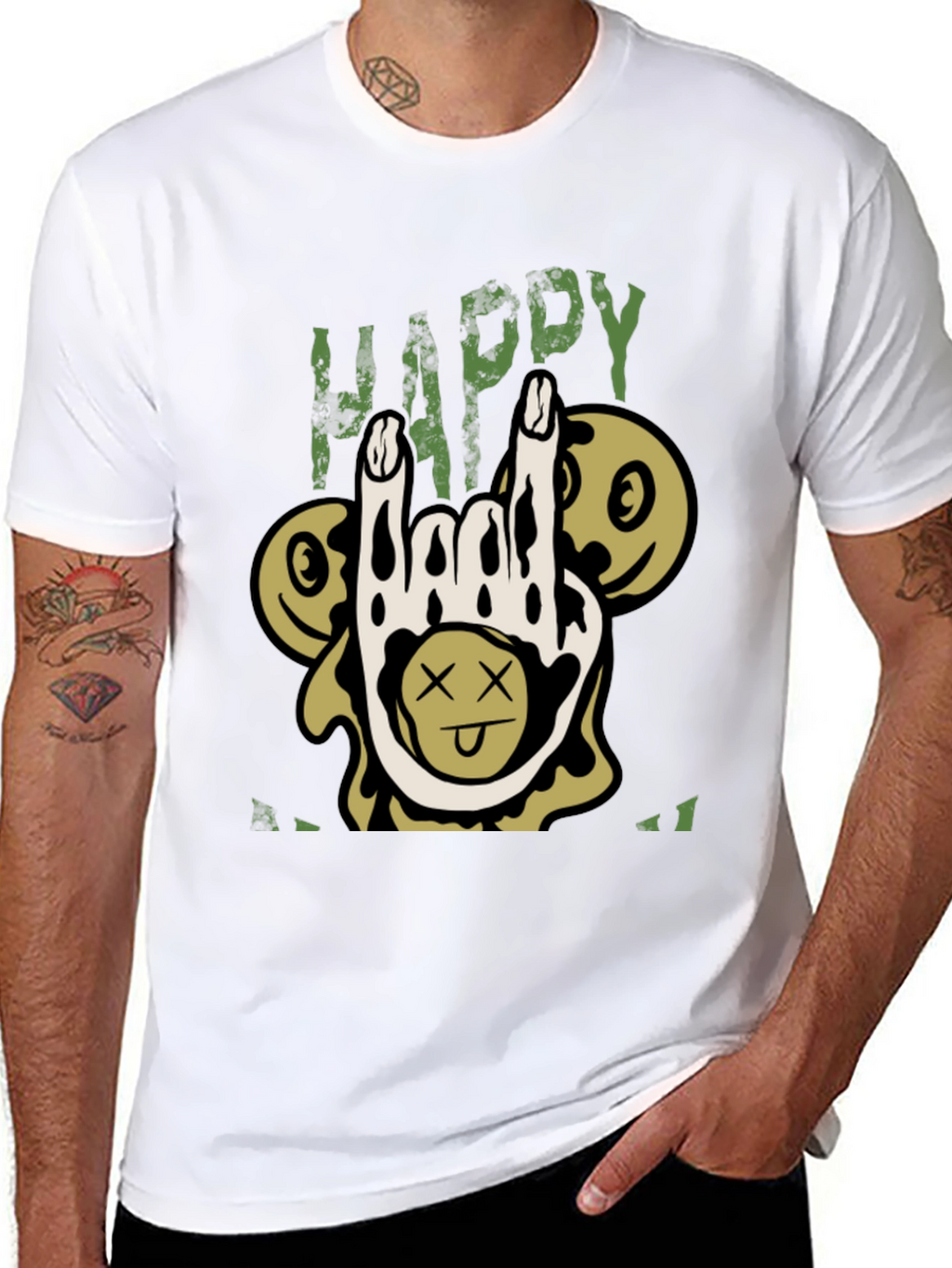 Happy All I Want T-Shirt Black Humor Tee