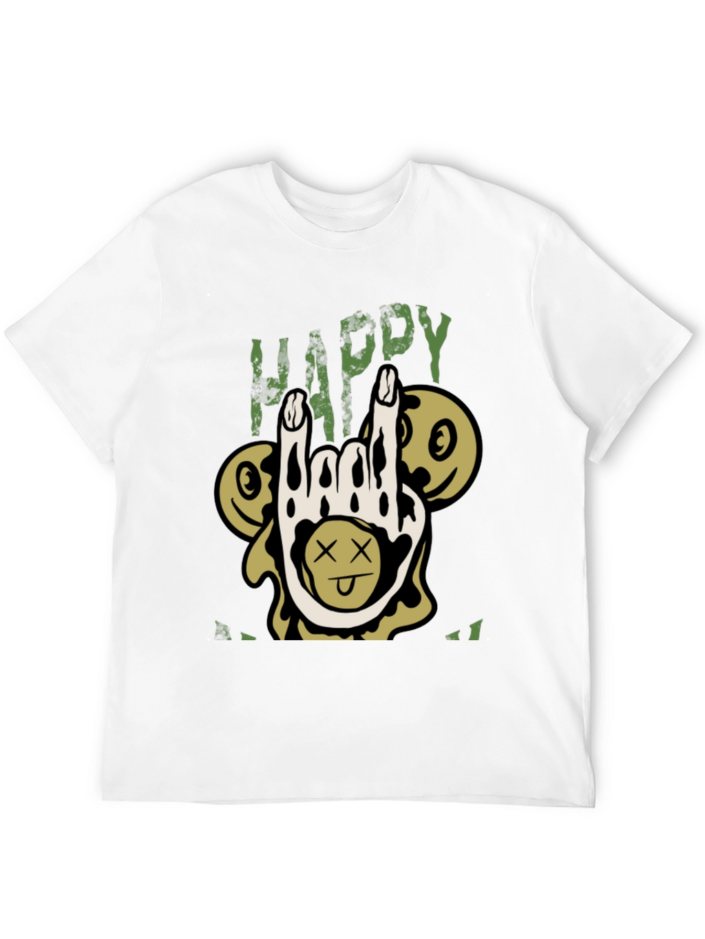 Happy All I Want T-Shirt Black Humor Tee