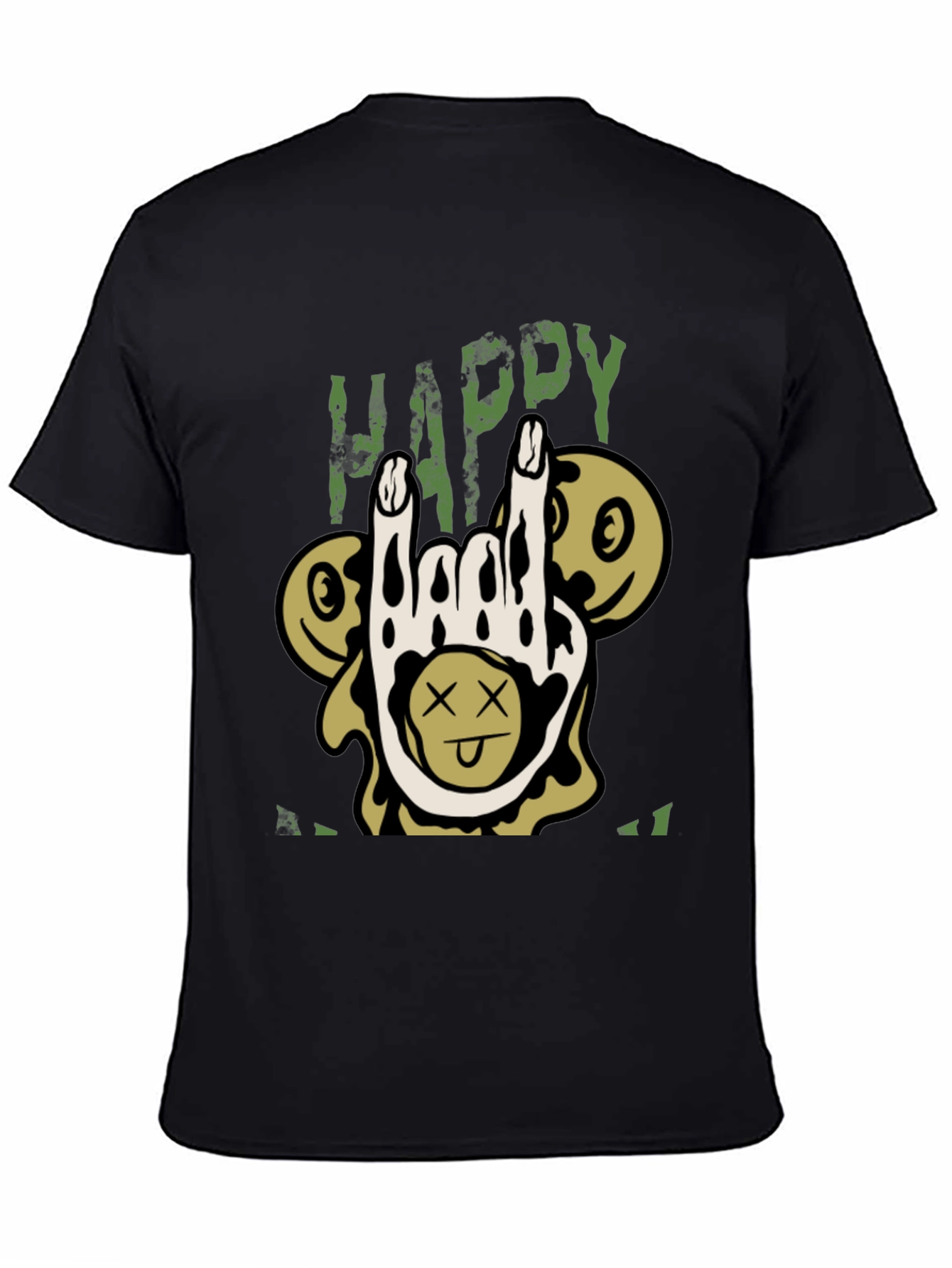 Happy All I Want T-Shirt Black Humor Tee