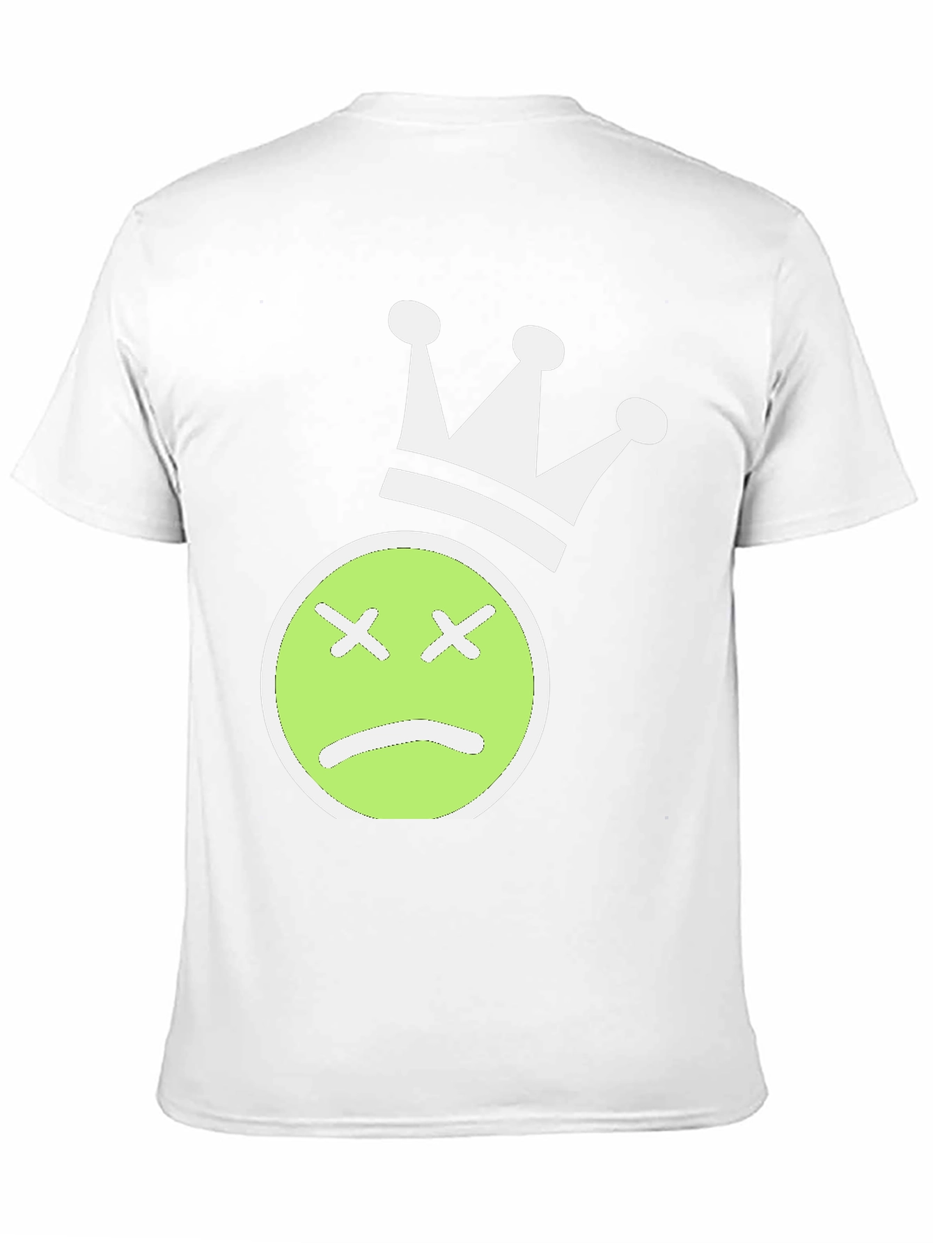 Sad Face Crown Graphic Tee - Black